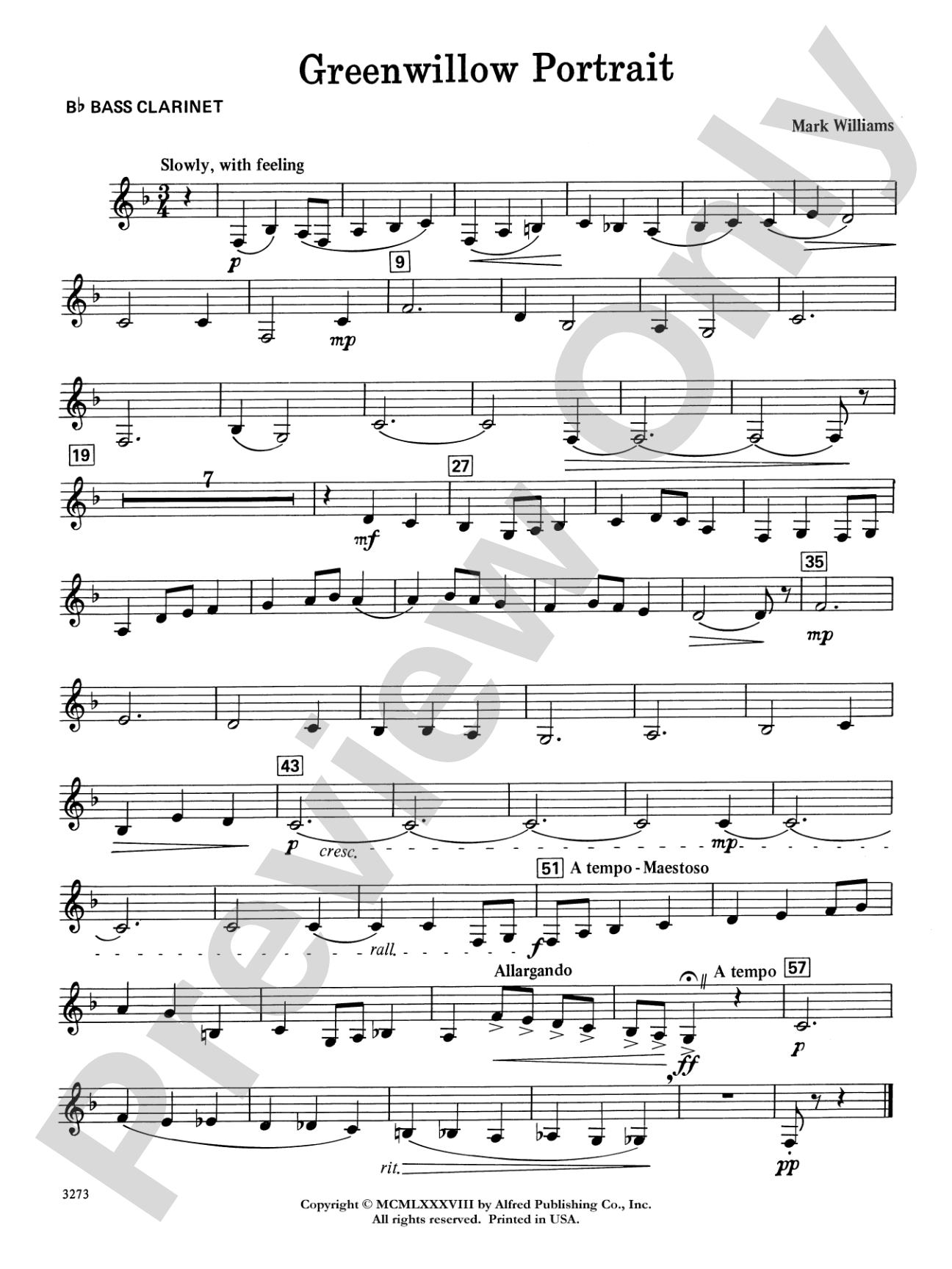 Greenwillow Portrait: B-flat Bass Clarinet