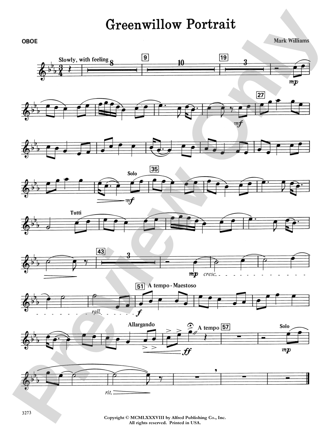 Greenwillow Portrait: Oboe