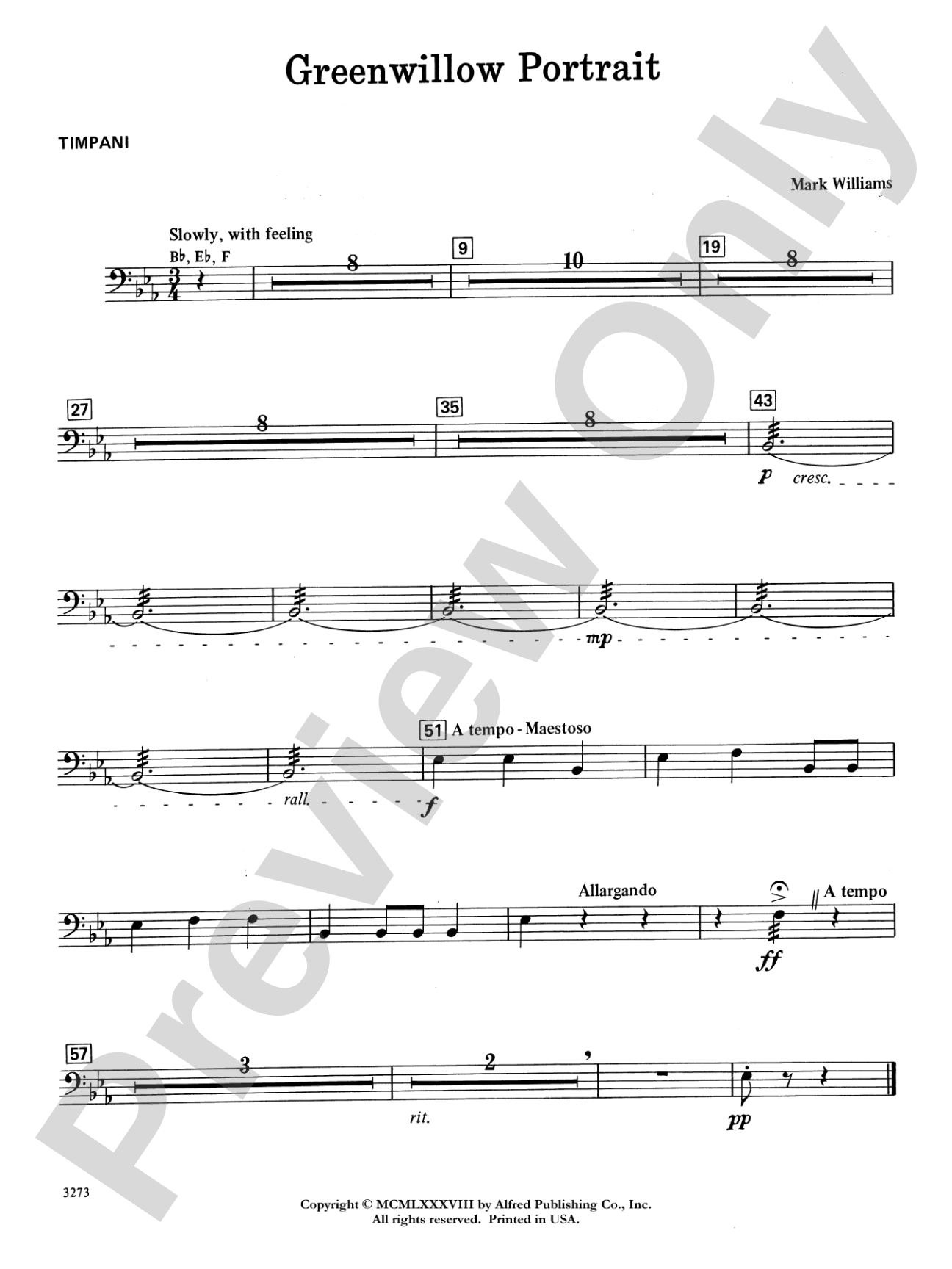 Greenwillow Portrait: Timpani