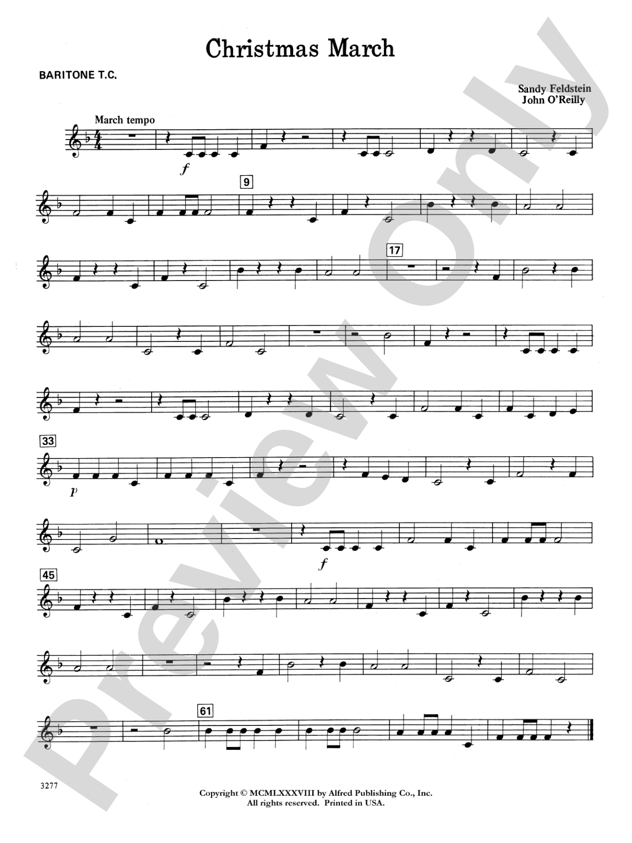 Christmas March: Baritone T.C.