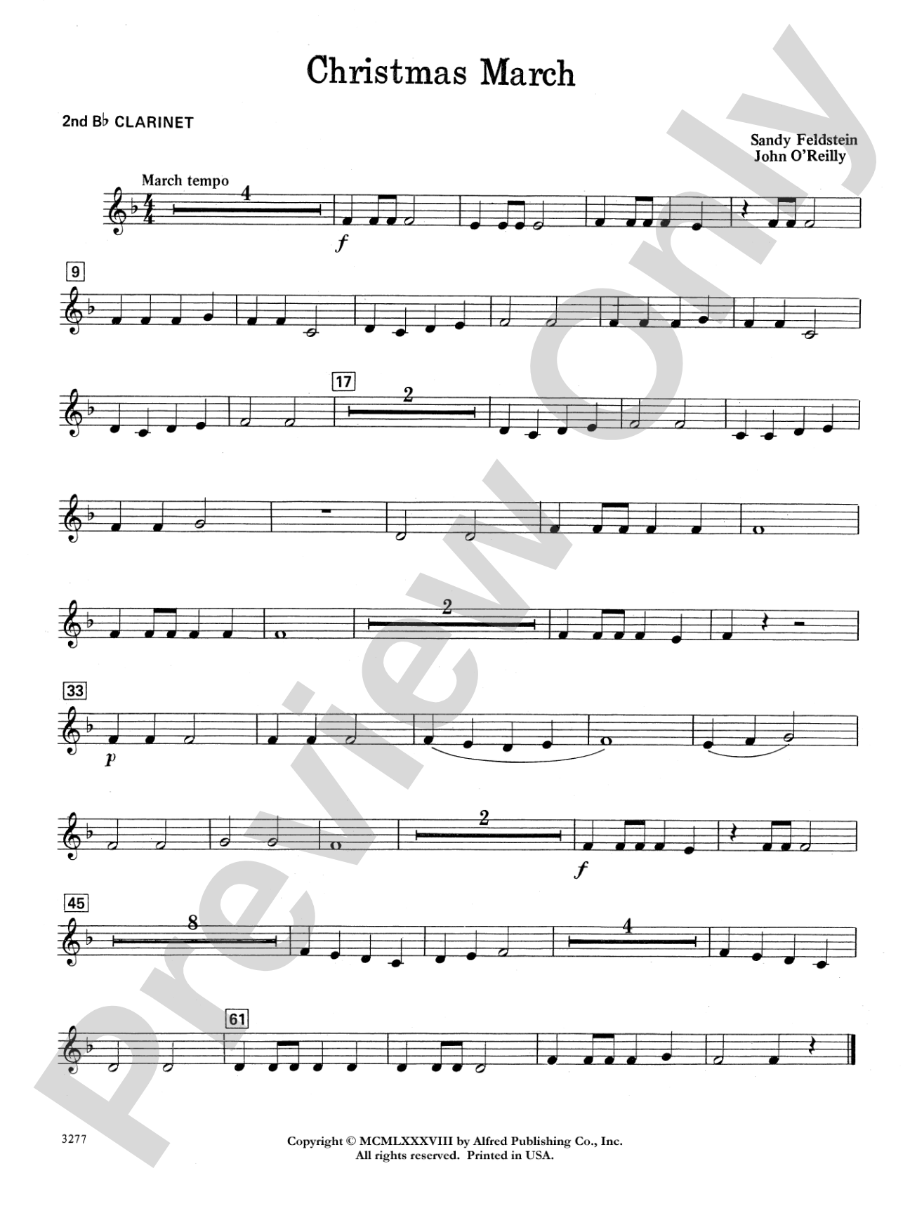 Christmas March: 2nd B-flat Clarinet