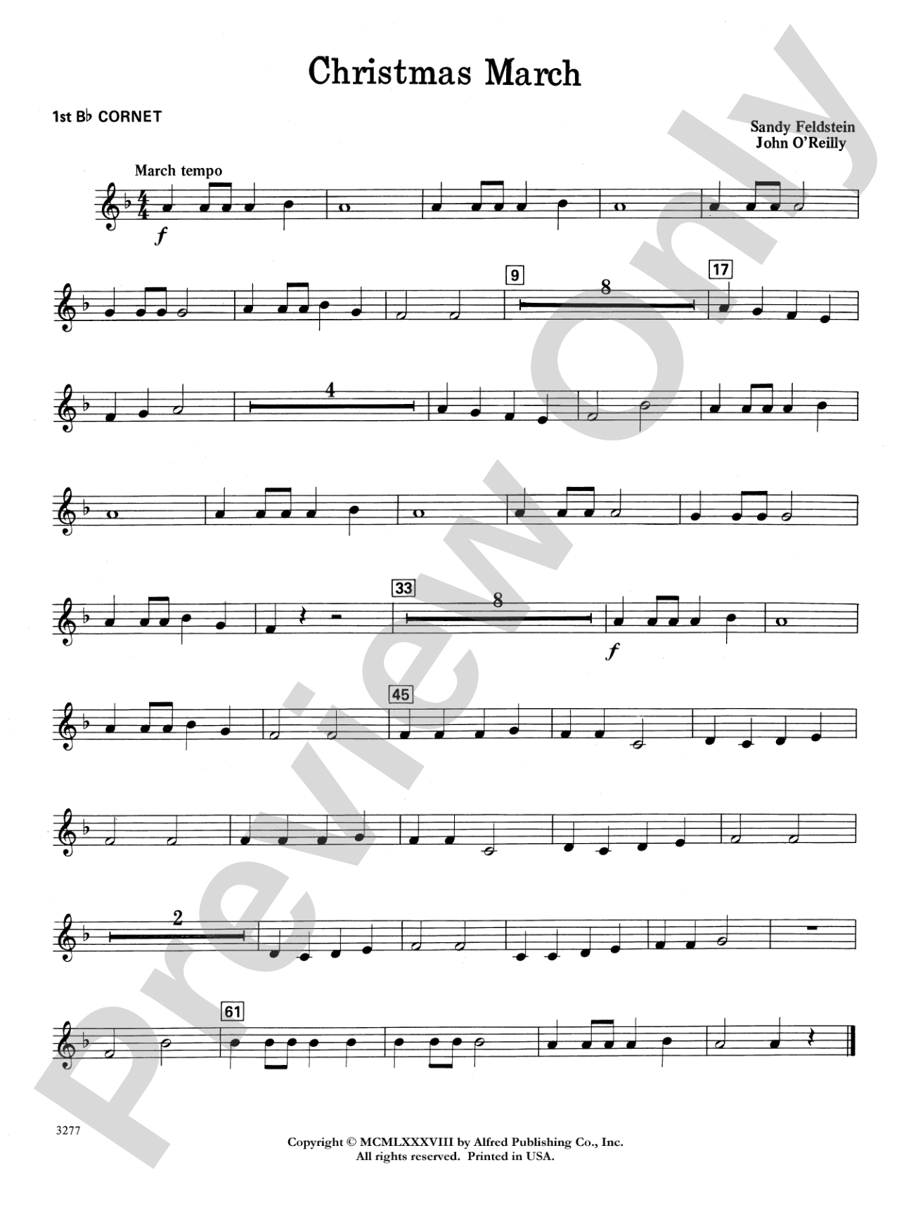 Christmas March: 1st B-flat Cornet