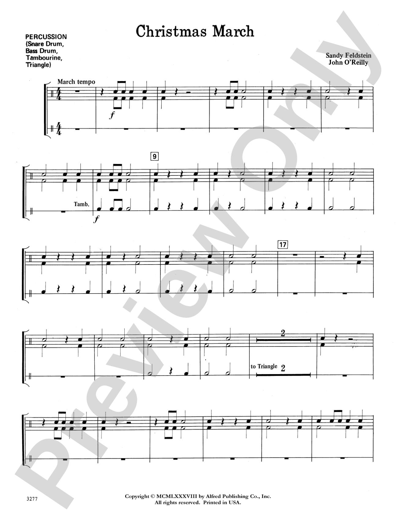 Christmas March: 1st Percussion