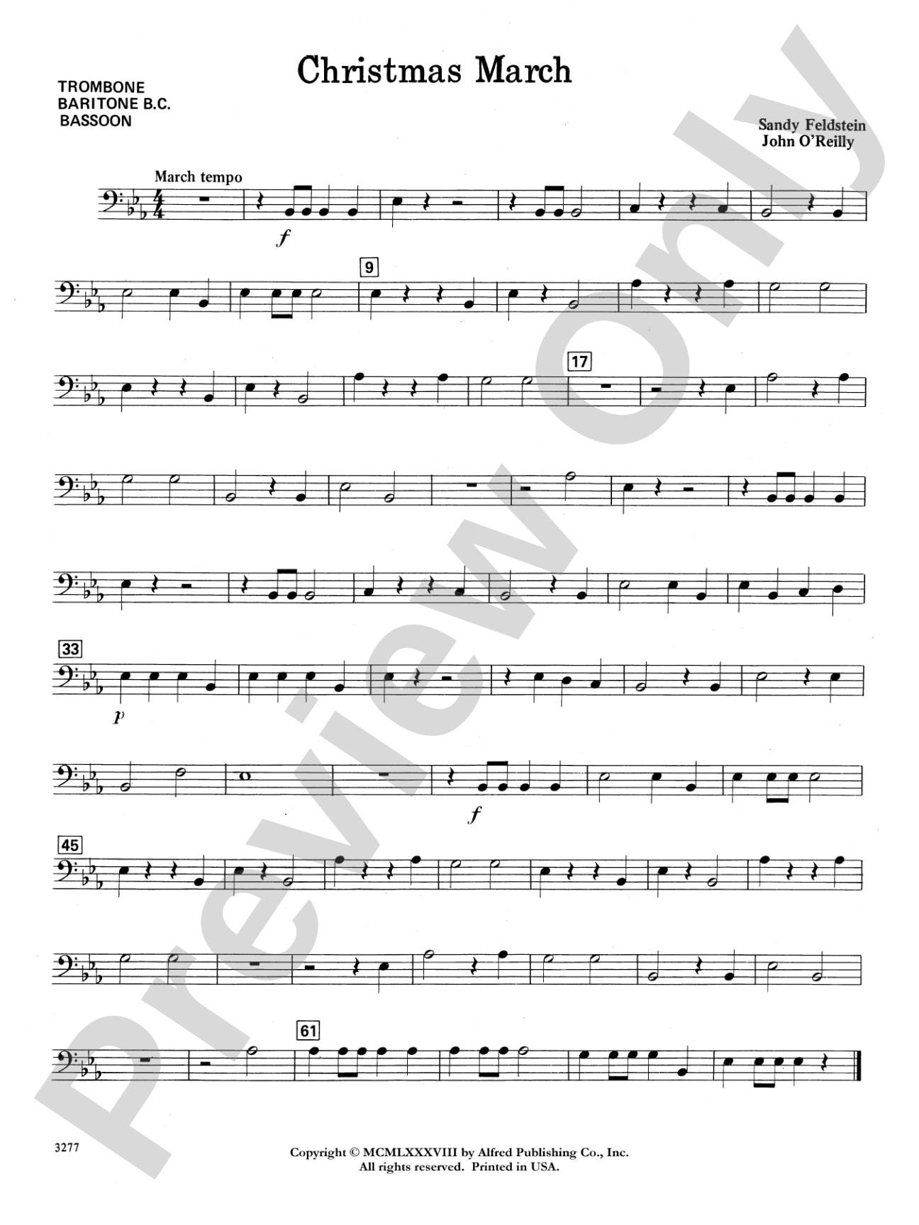 Christmas March: 1st Trombone
