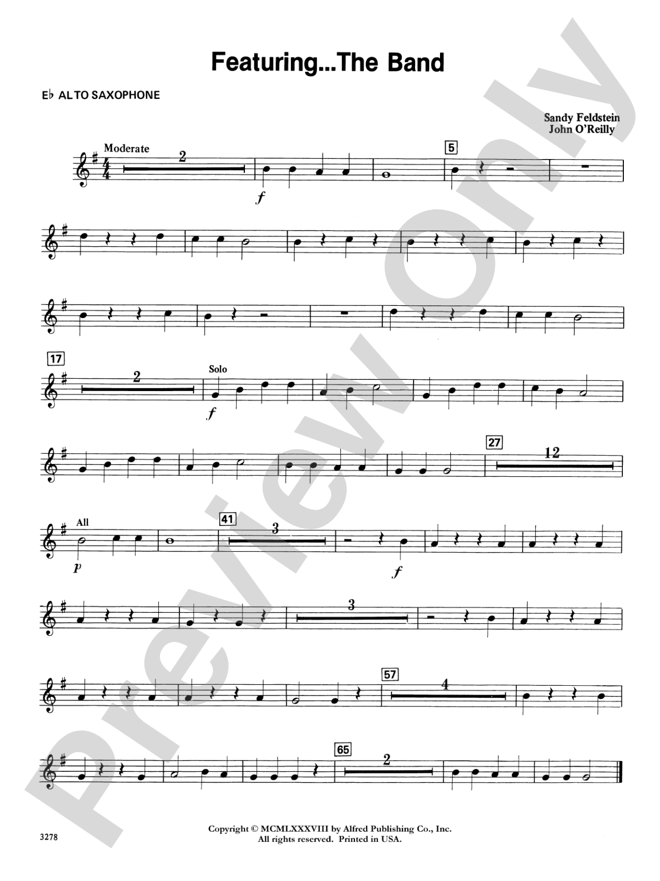 Featuring the Band: E-flat Alto Saxophone
