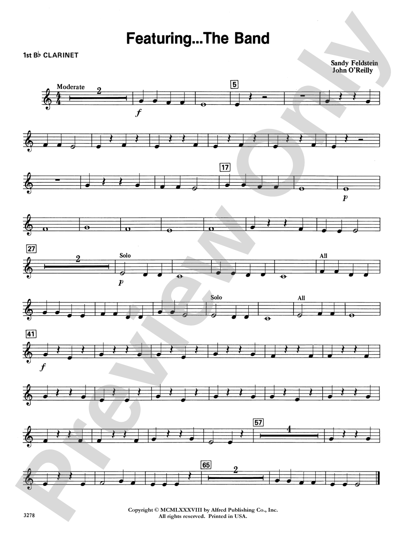 Featuring the Band: 1st B-flat Clarinet