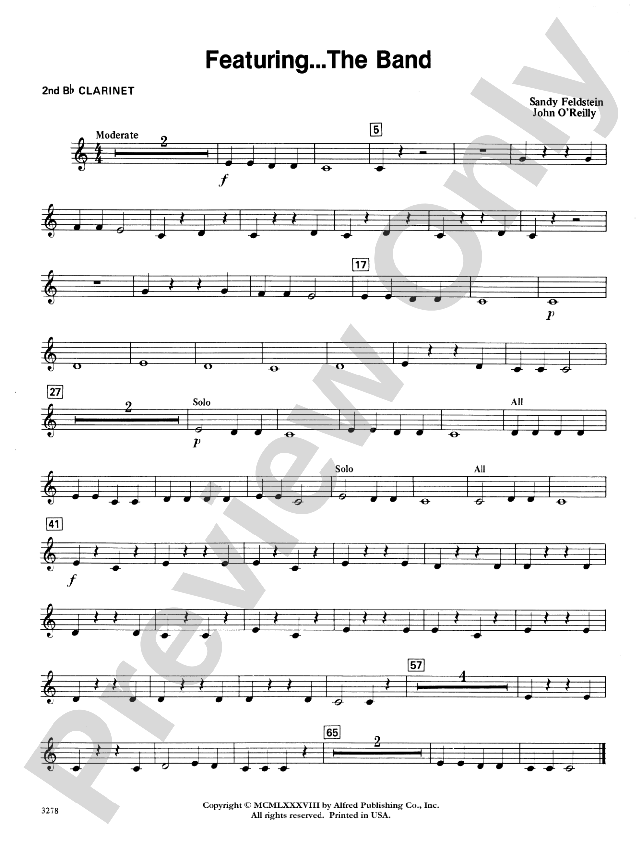 Featuring the Band: 2nd B-flat Clarinet