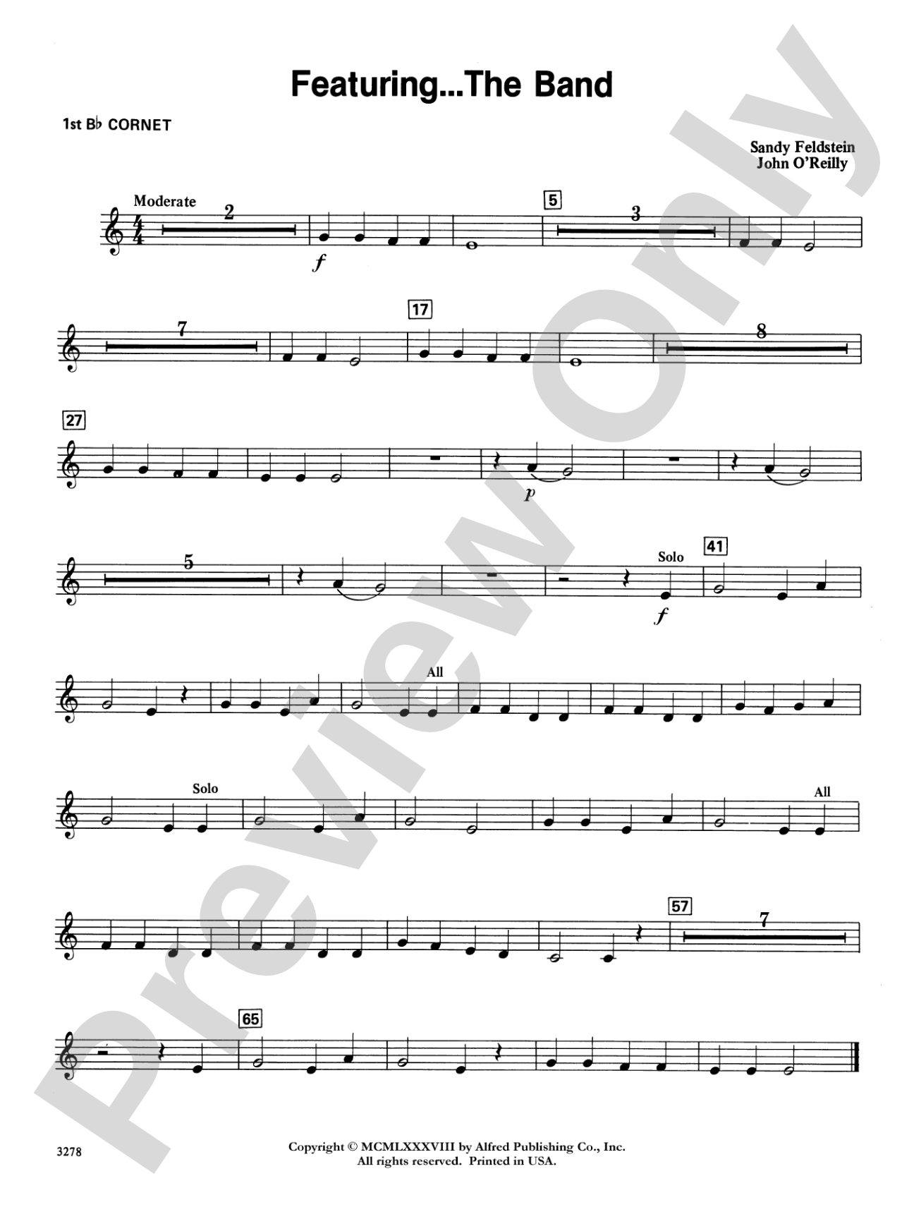 Featuring the Band: 1st B-flat Cornet
