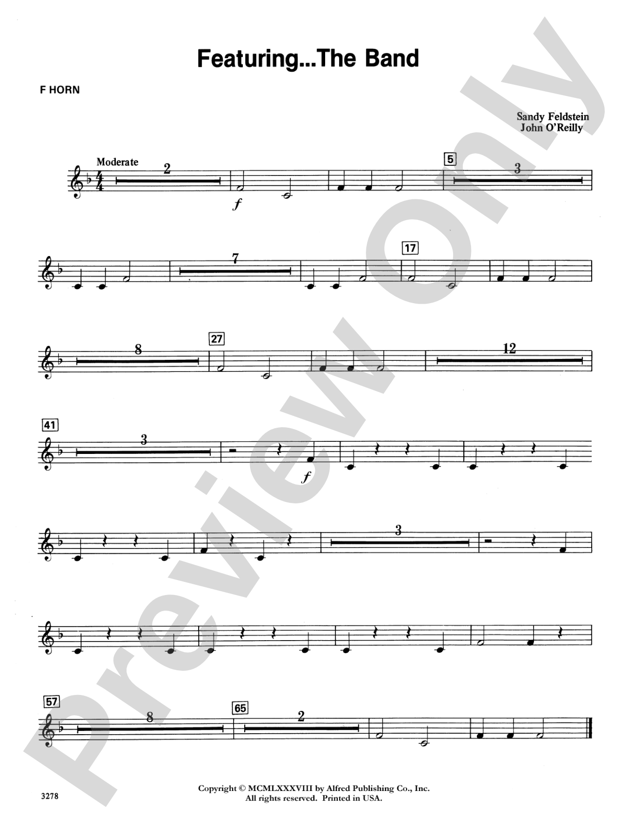 Featuring the Band: 1st F Horn