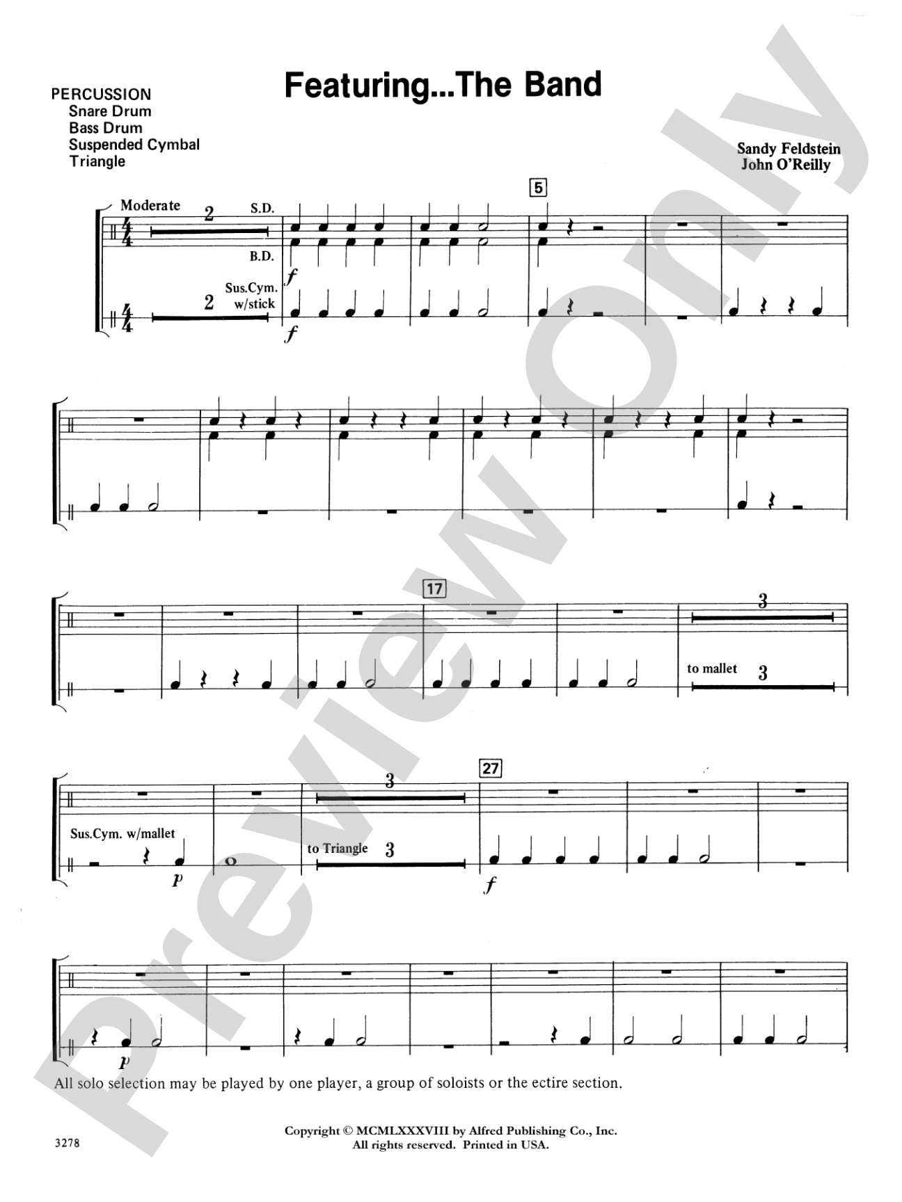 Featuring the Band: 1st Percussion