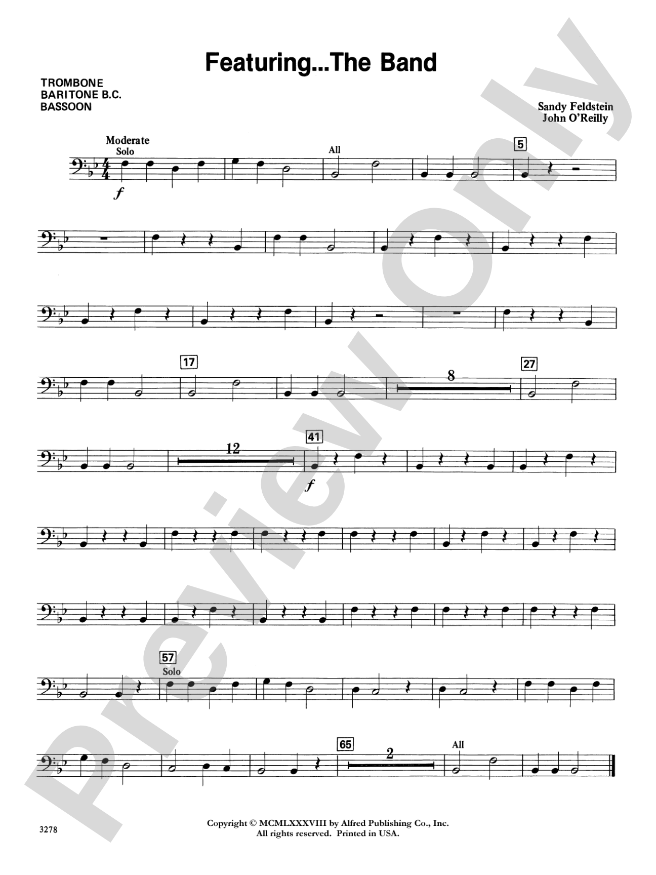 Featuring the Band: 1st Trombone