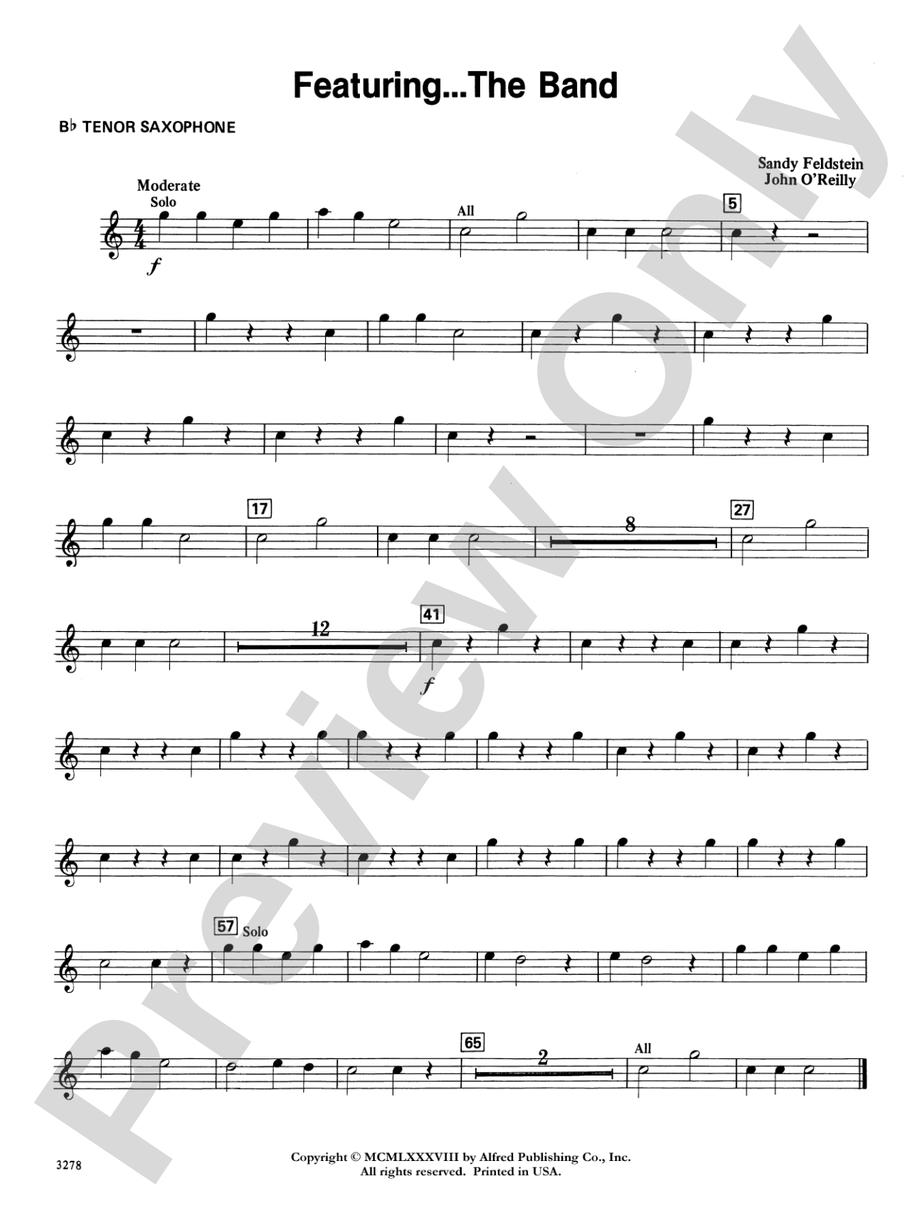 Featuring the Band: B-flat Tenor Saxophone