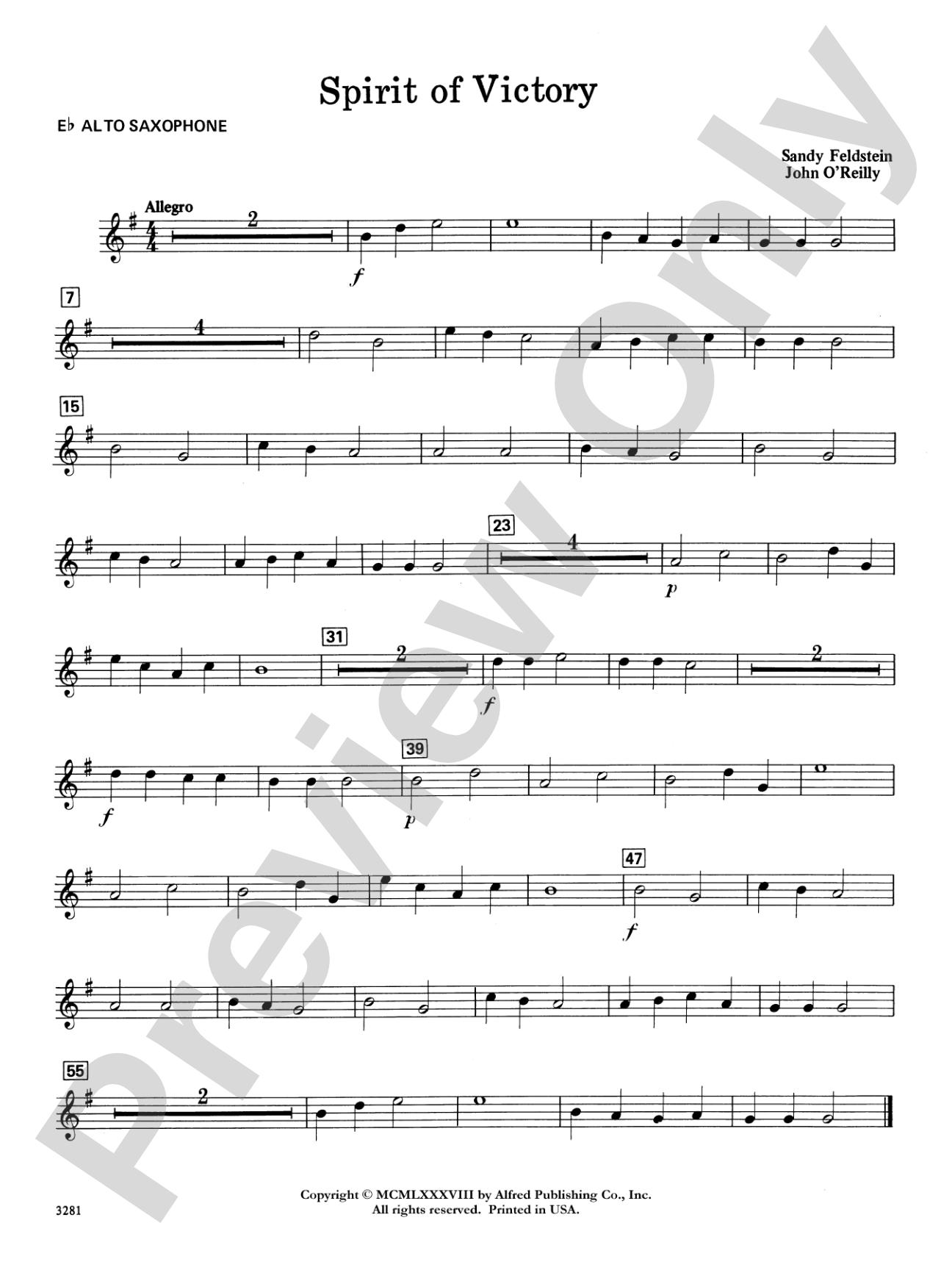 Spirit of Victory: E-flat Alto Saxophone