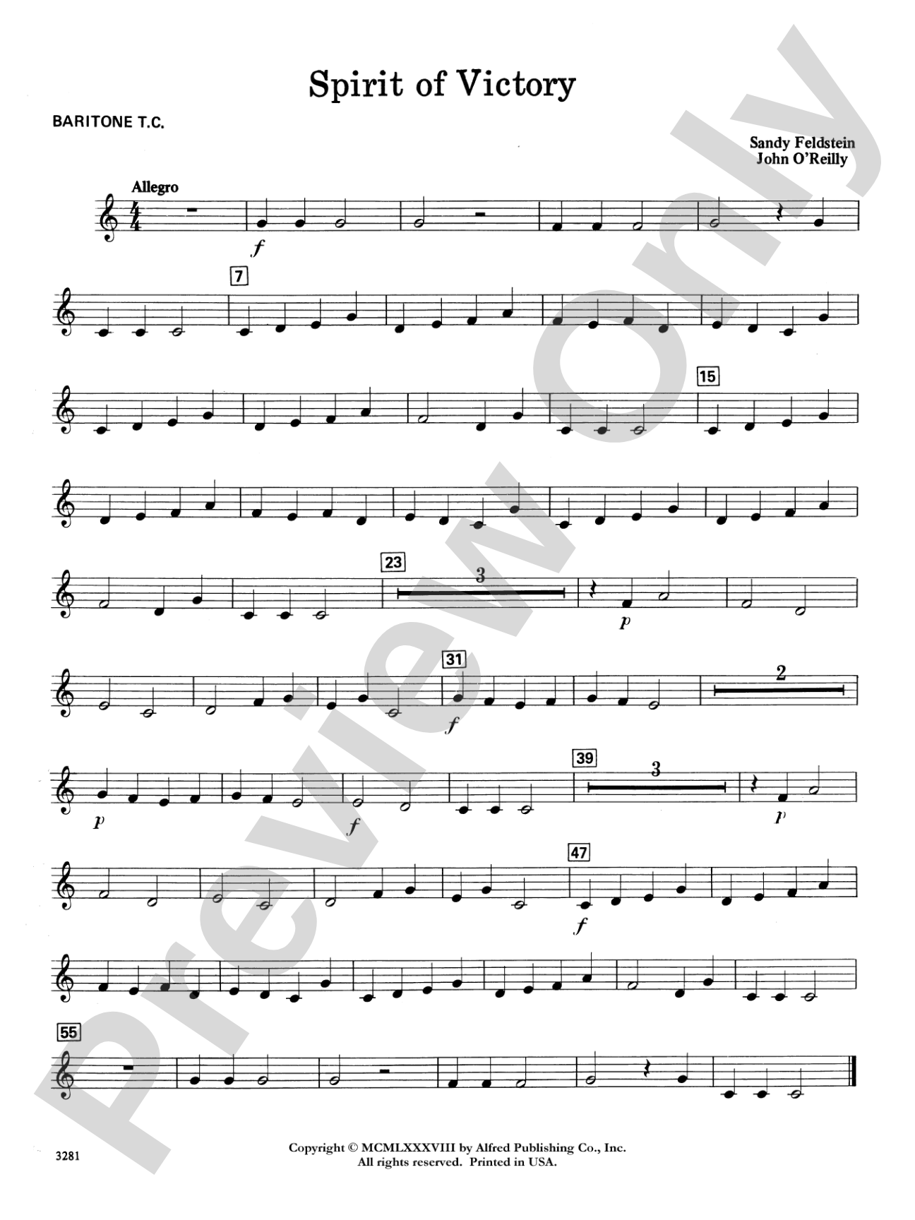 Spirit of Victory: Baritone T.C.