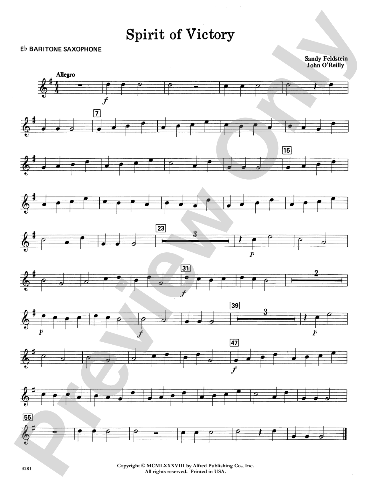 Spirit of Victory: E-flat Baritone Saxophone