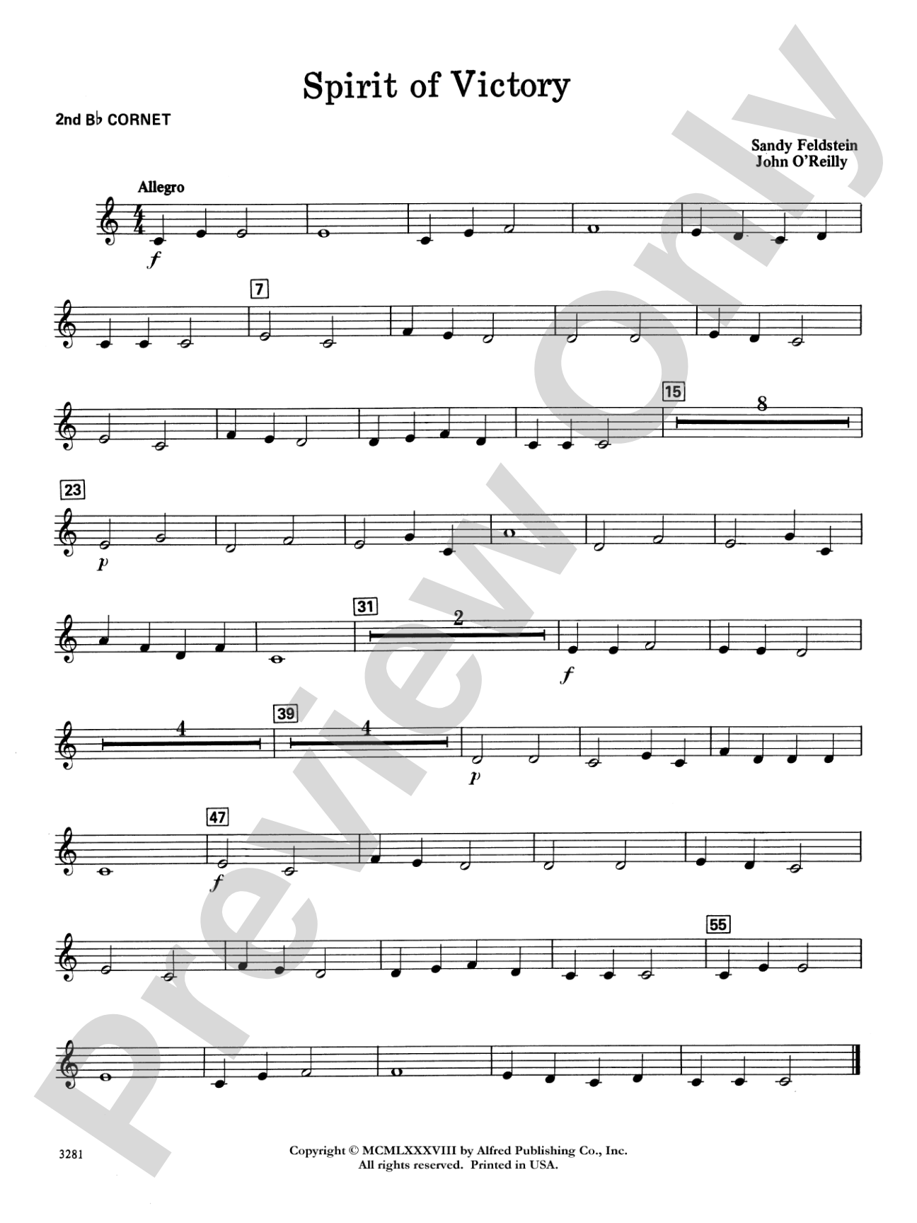 Spirit of Victory: 2nd B-flat Cornet