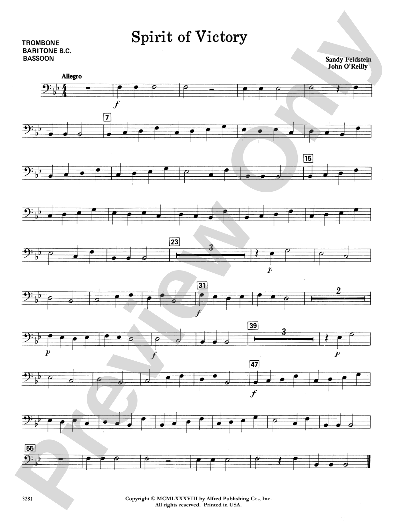 Spirit of Victory: 1st Trombone