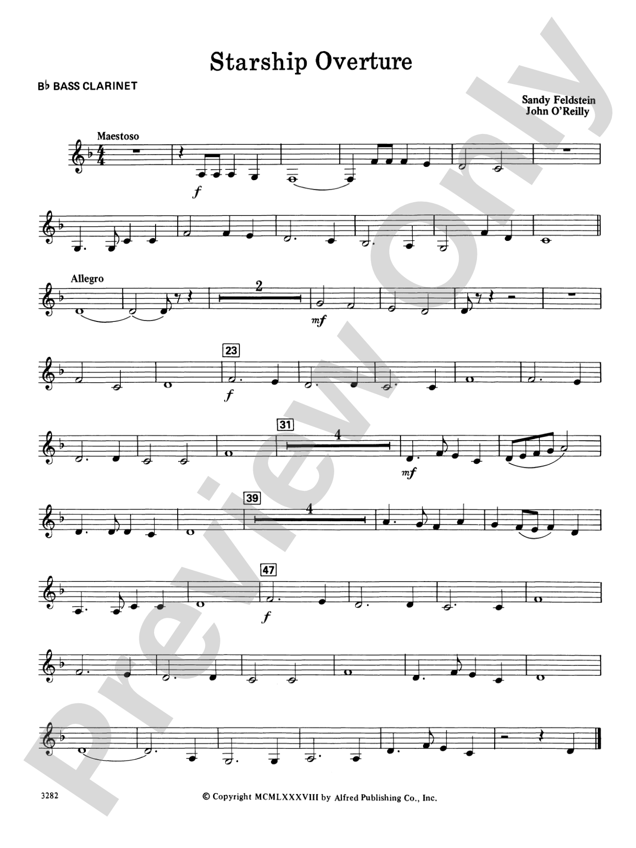 Starship Overture: B-flat Bass Clarinet