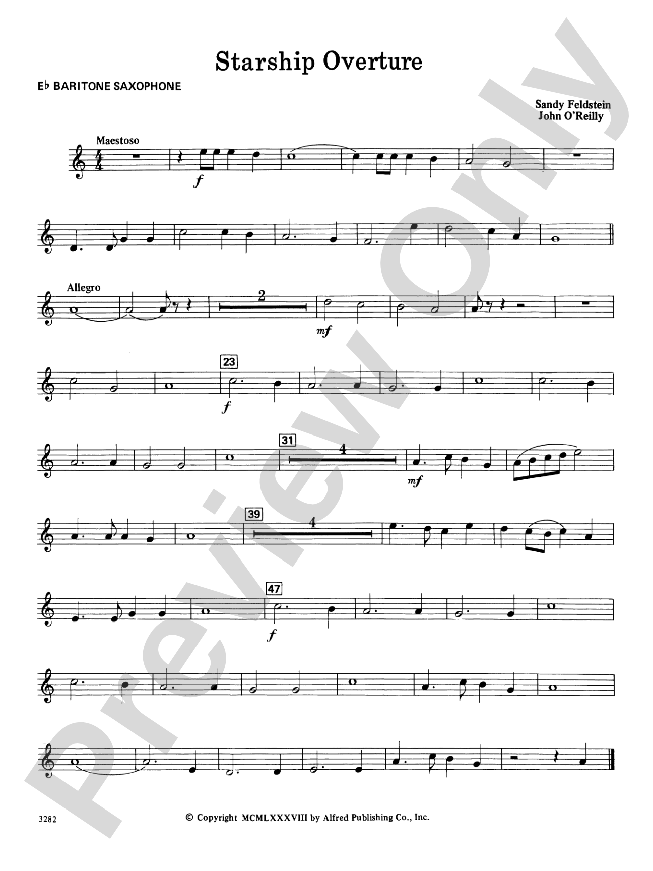 Starship Overture: E-flat Baritone Saxophone