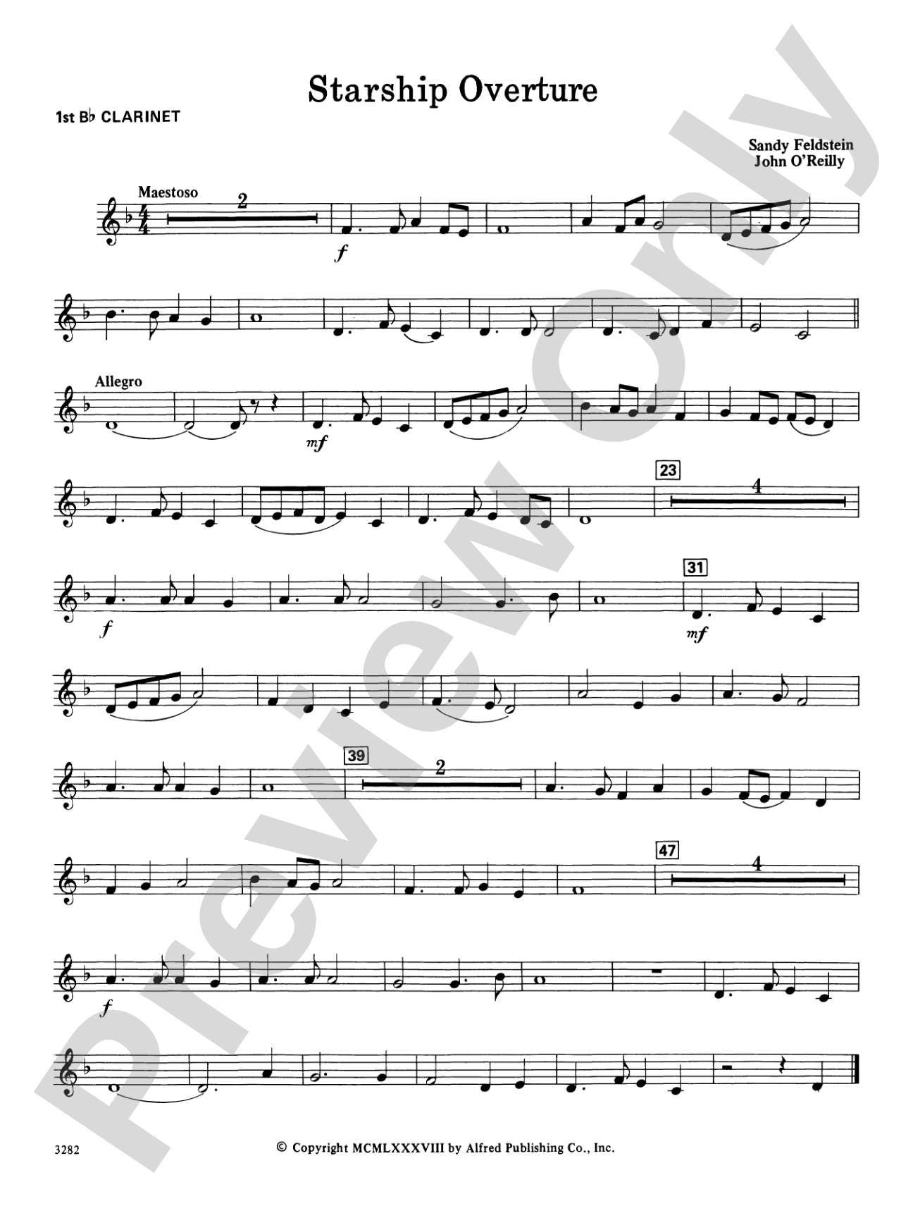 Starship Overture: 1st B-flat Clarinet