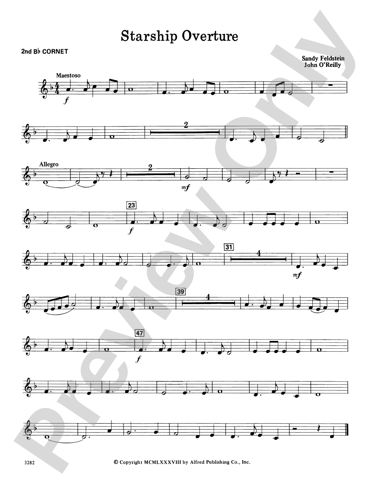 Starship Overture: 2nd B-flat Cornet