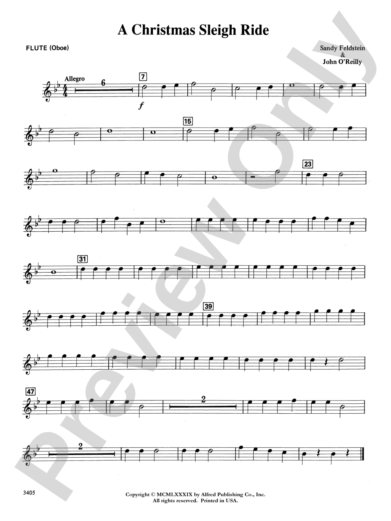 A Christmas Sleigh Ride: Flute