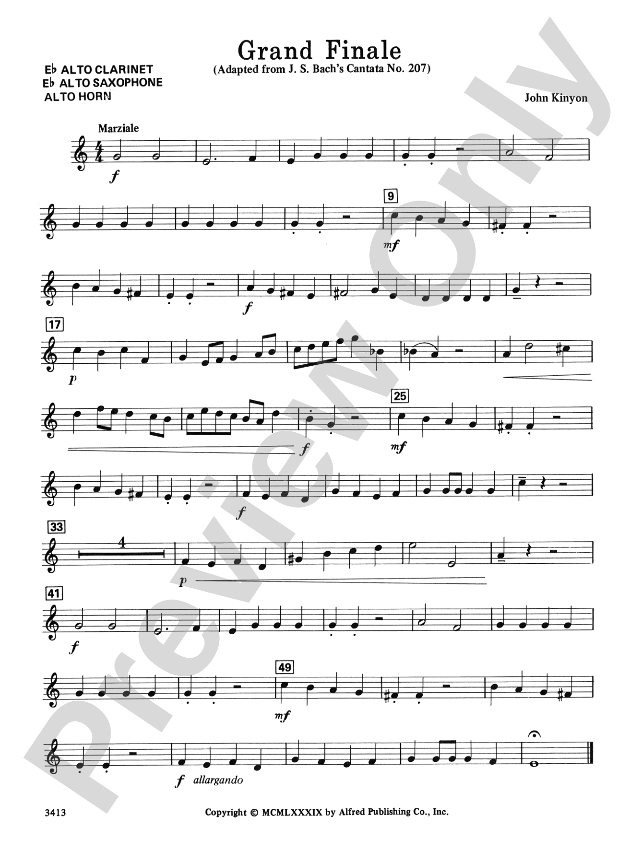Grand Finale: E-flat Alto Saxophone