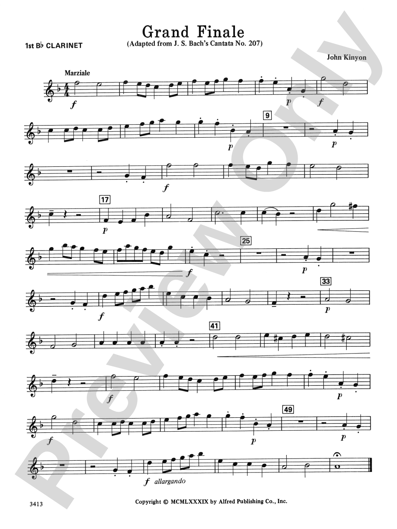 Grand Finale: 1st B-flat Clarinet