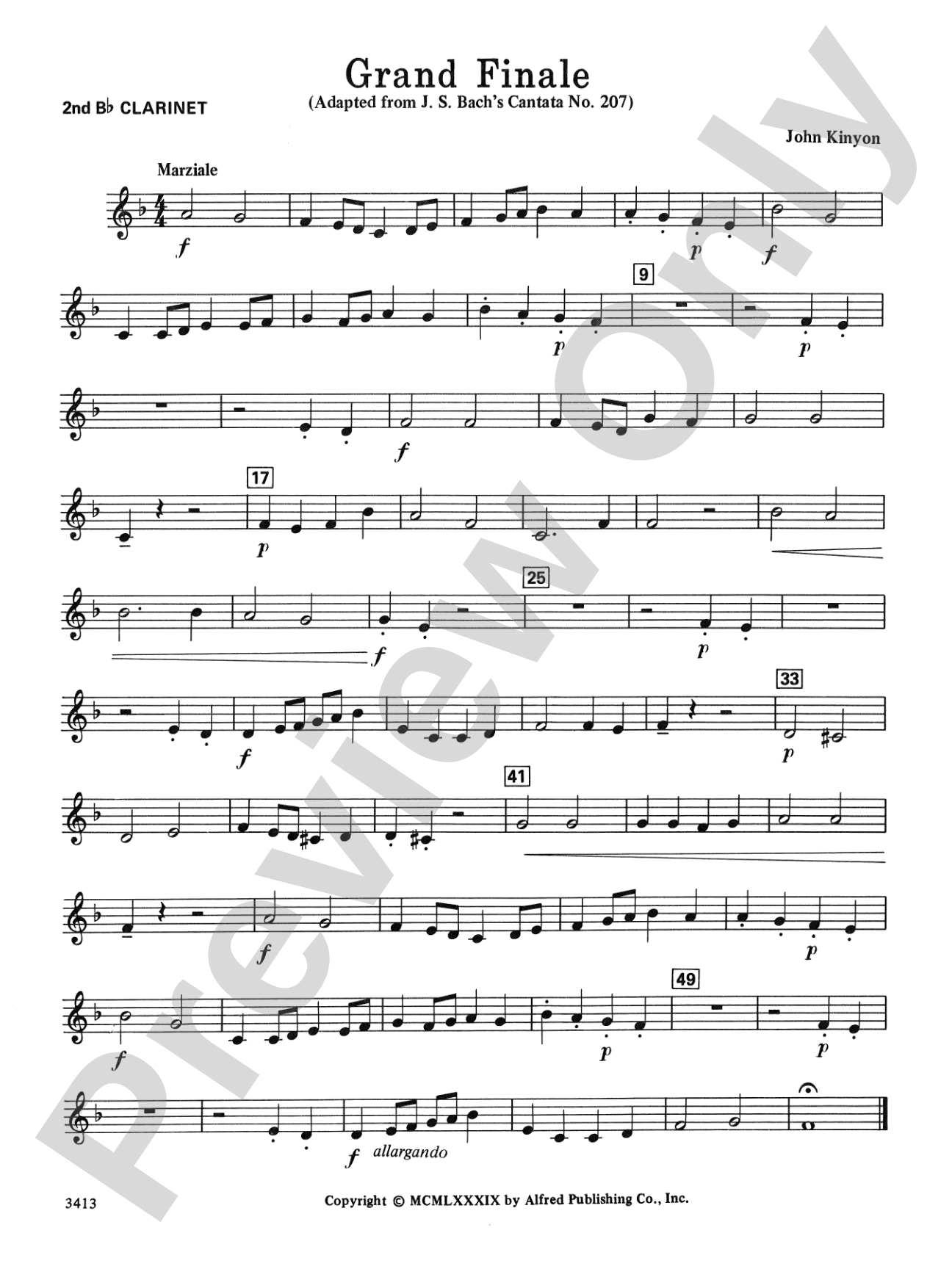 Grand Finale: 2nd B-flat Clarinet