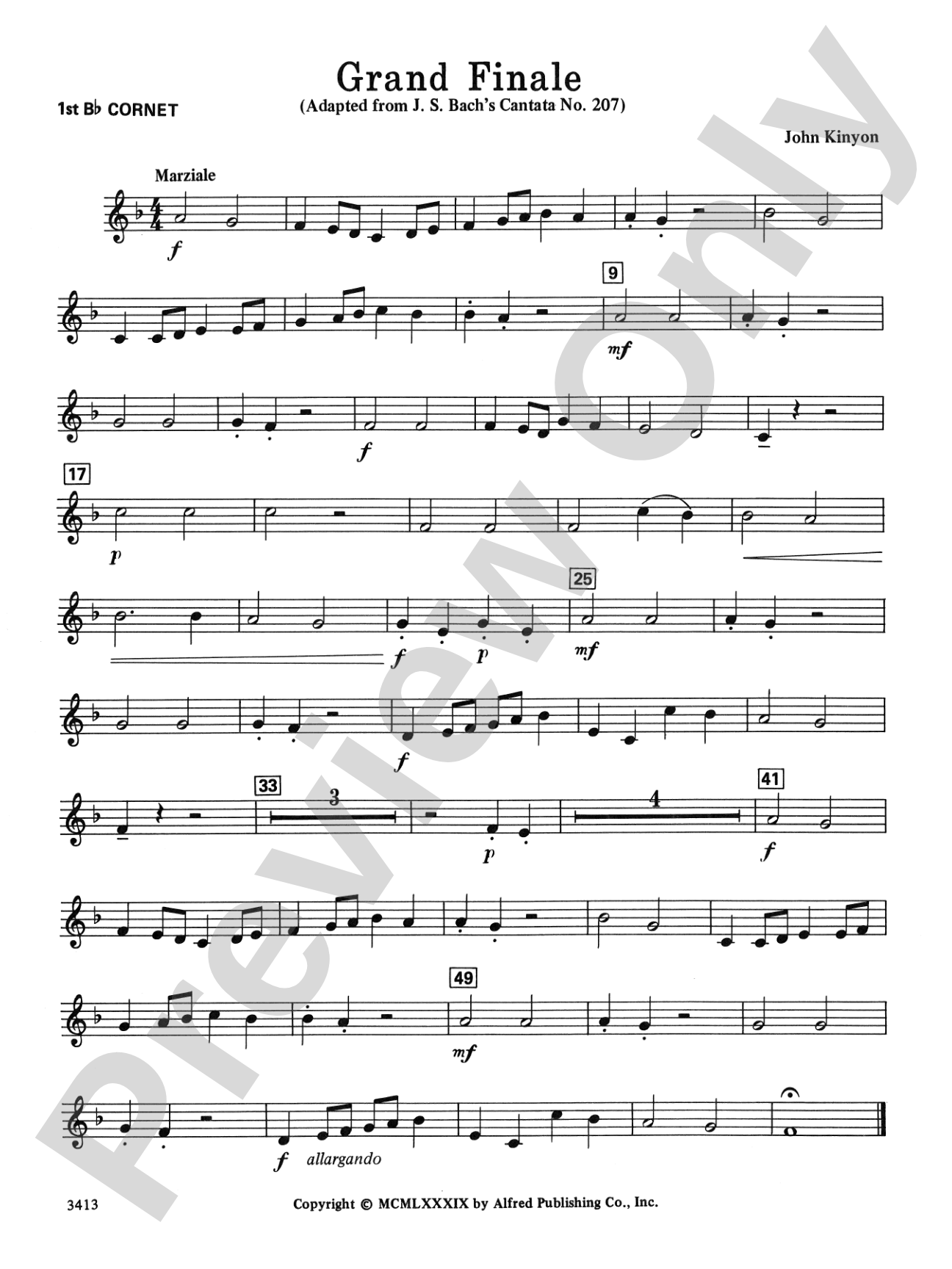 Grand Finale: 1st B-flat Cornet
