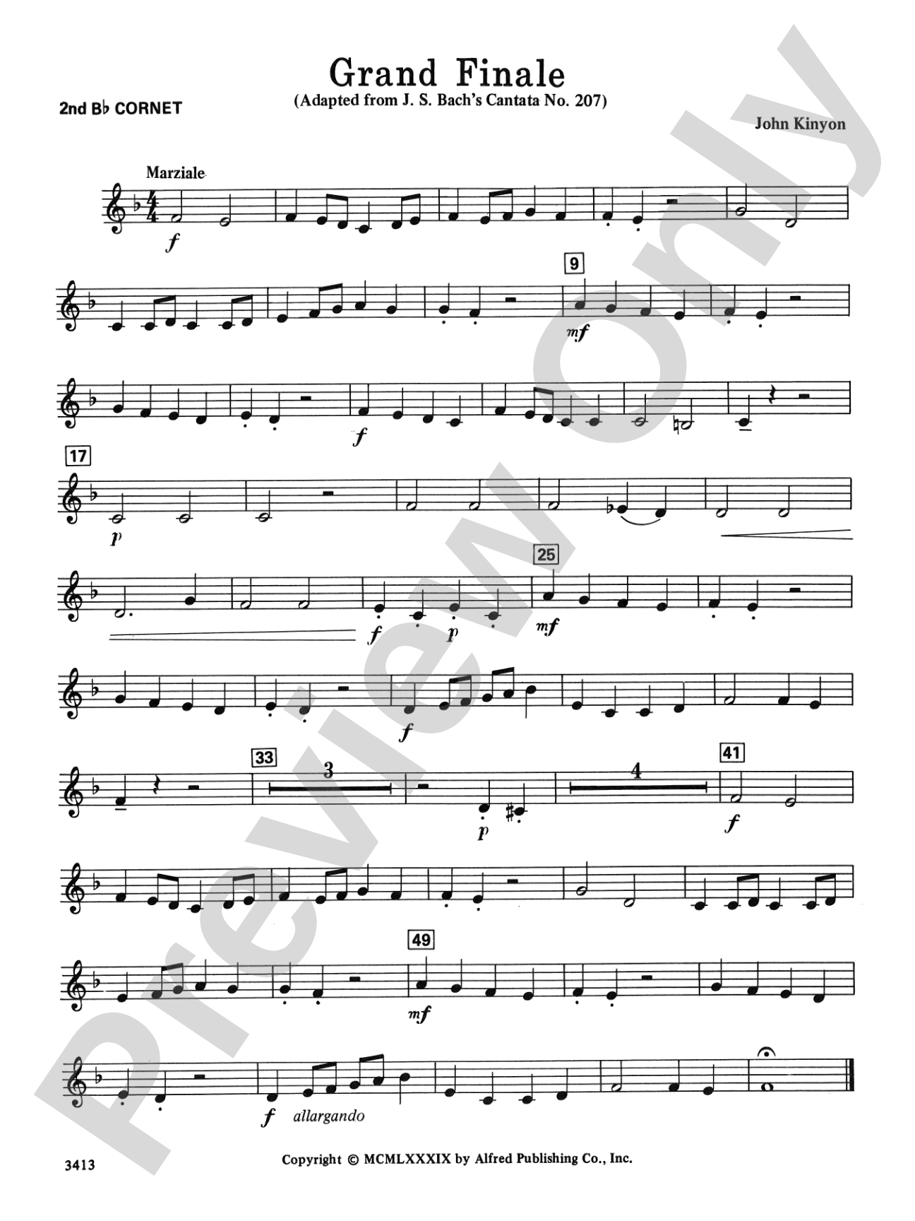 Grand Finale: 2nd B-flat Cornet