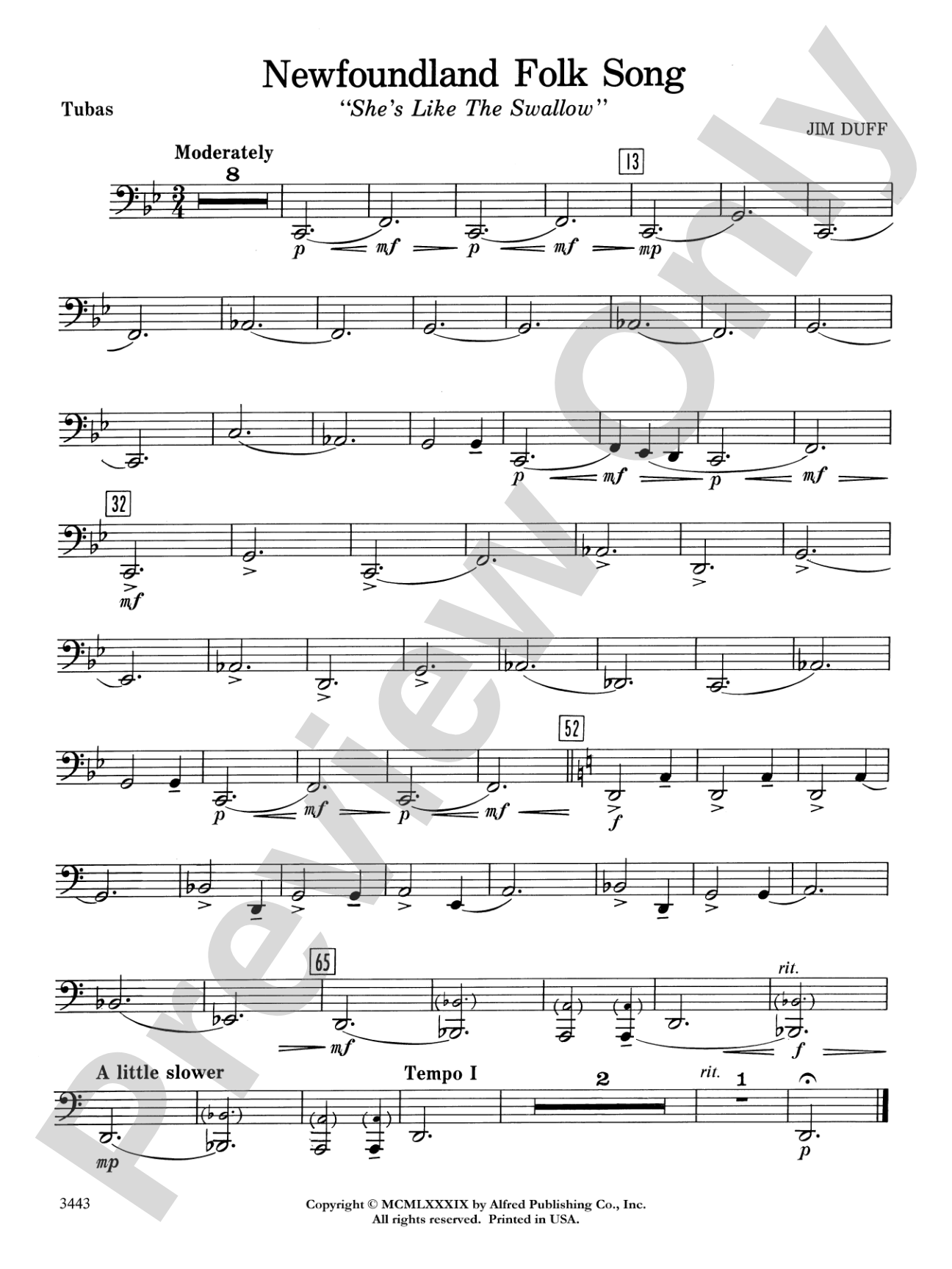 Newfoundland Folk Song: Tuba