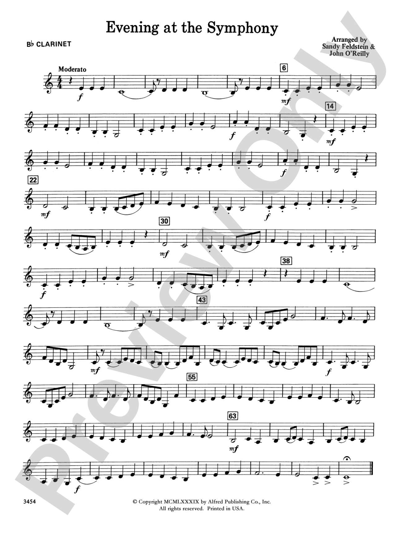 Evening at the Symphony: 1st B-flat Clarinet