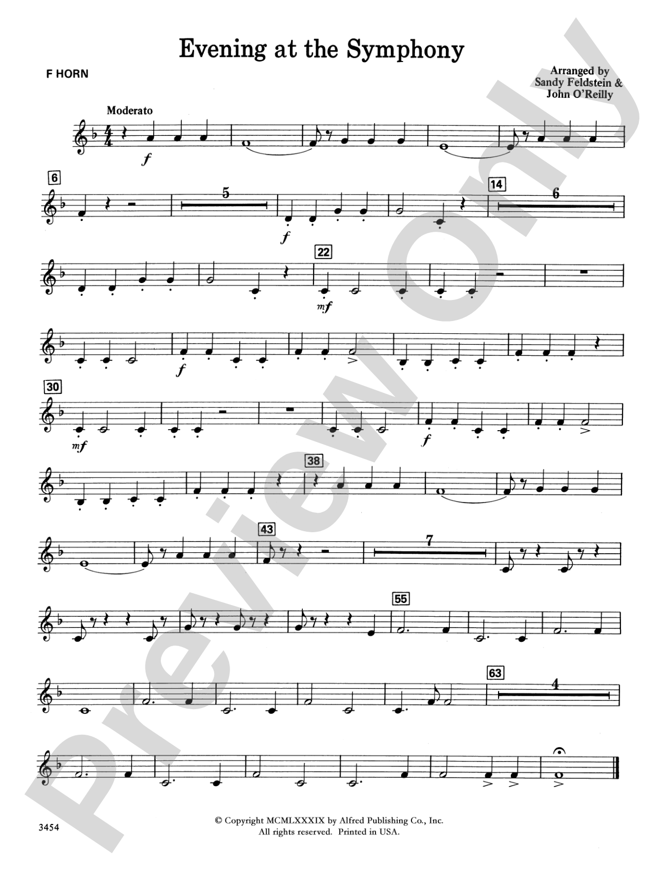 Evening at the Symphony: 1st F Horn