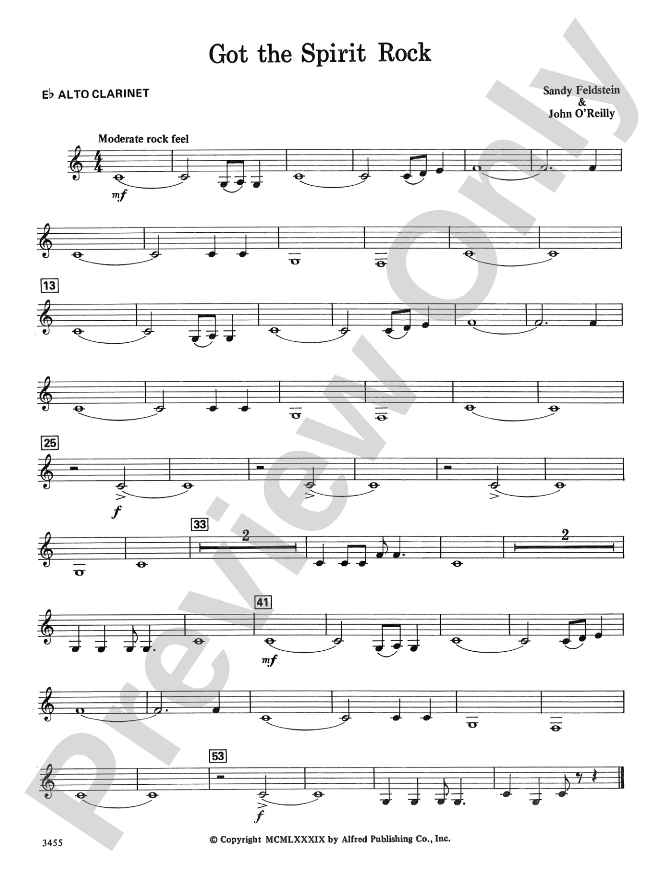 Got the Spirit Rock: E-flat Alto Clarinet