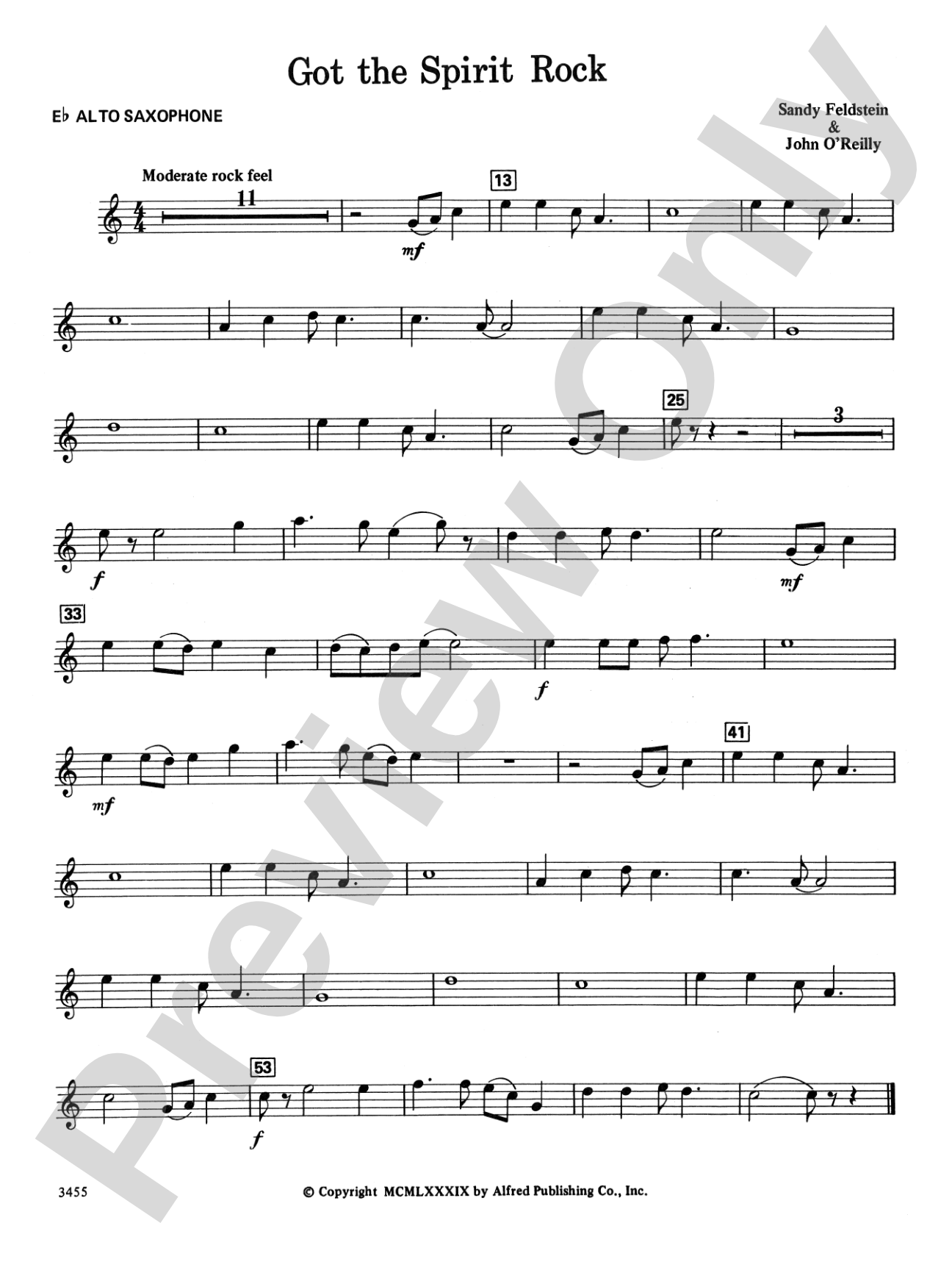 Got the Spirit Rock: E-flat Alto Saxophone