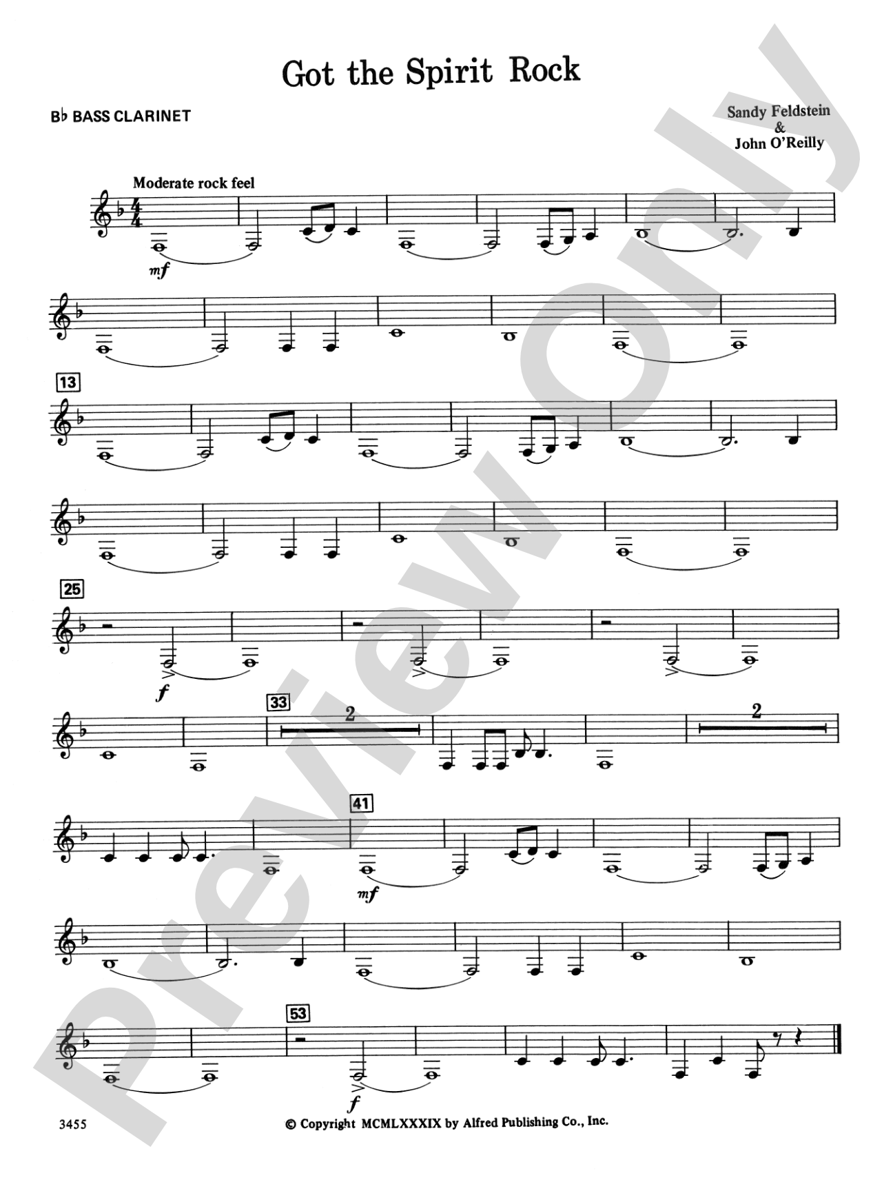 Got the Spirit Rock: B-flat Bass Clarinet