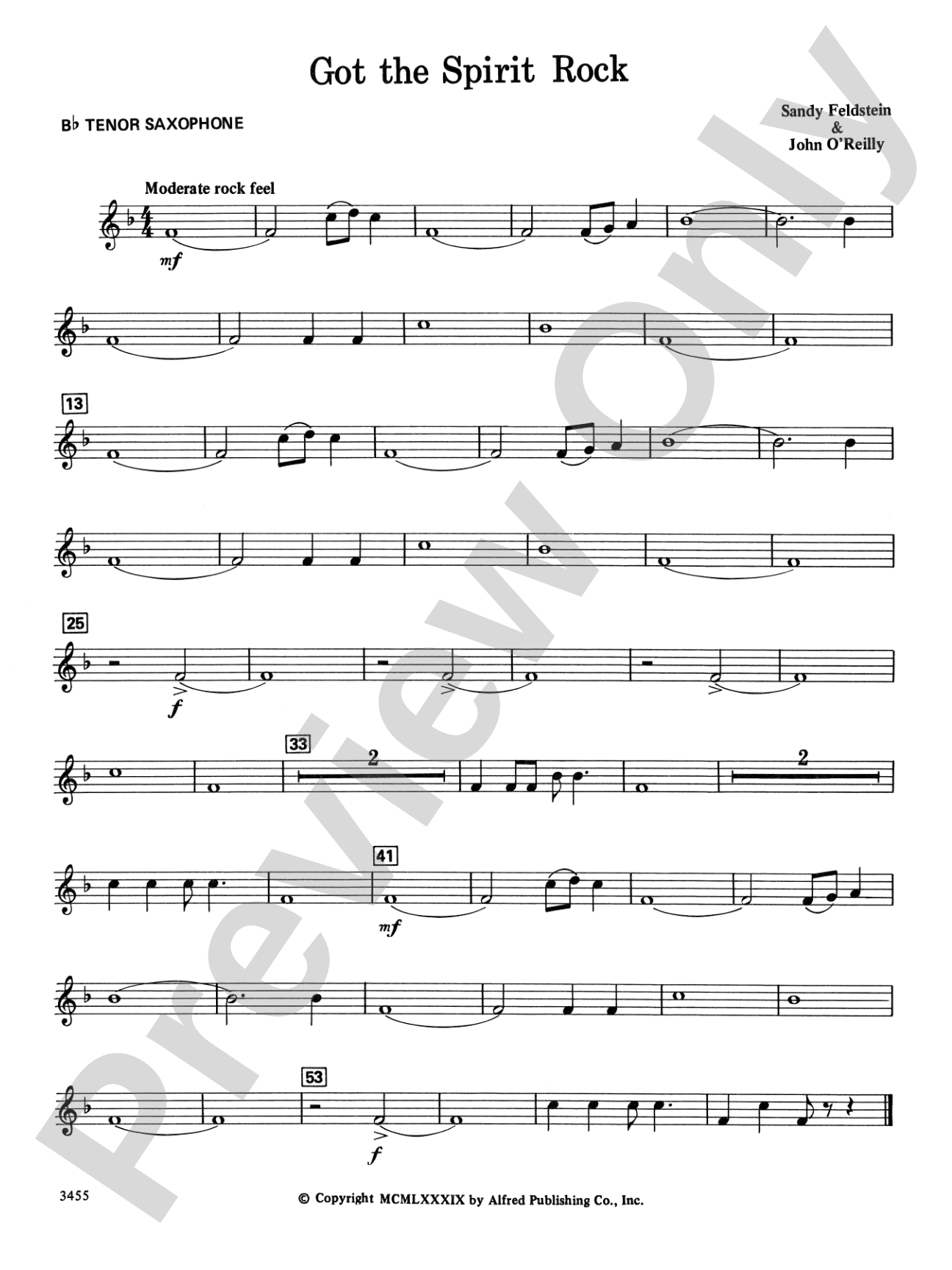 Got the Spirit Rock: B-flat Tenor Saxophone