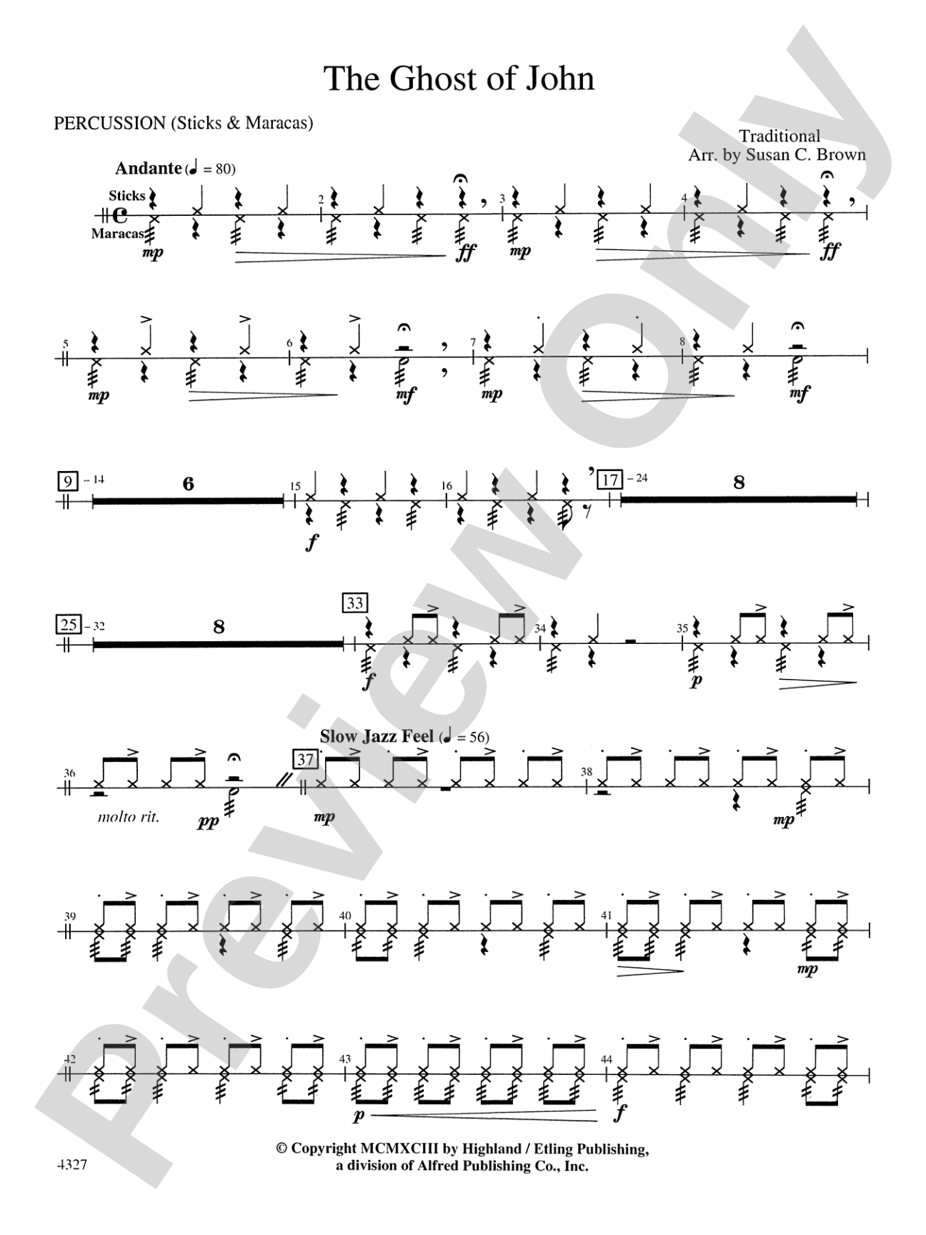 The Ghost of John: 1st Percussion