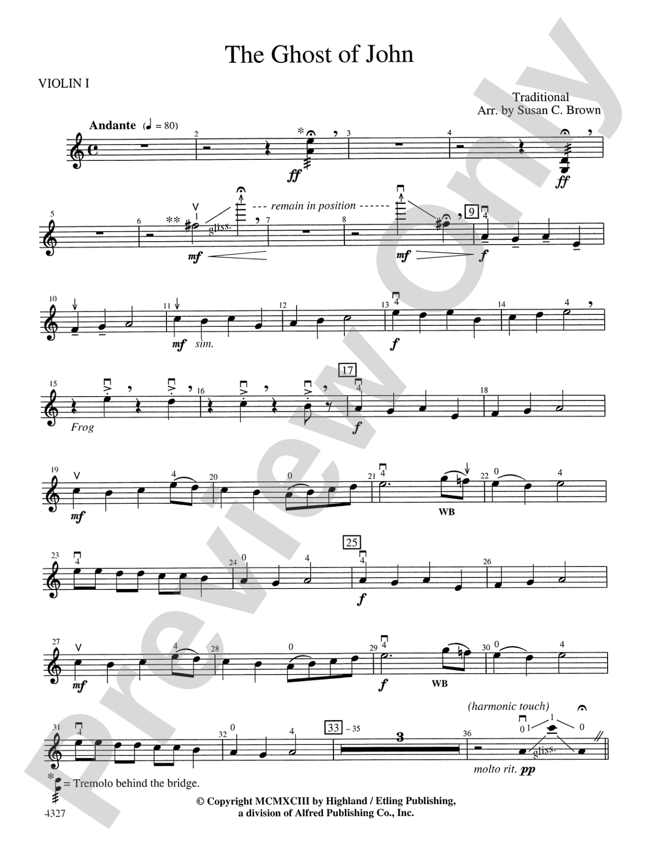 The Ghost of John: 1st Violin