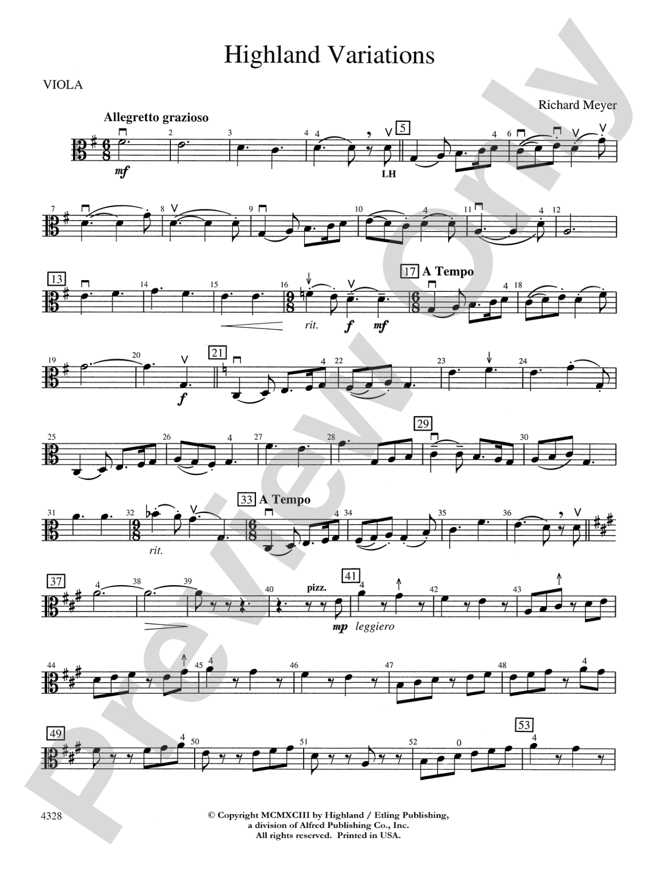 Highland Variations: Viola