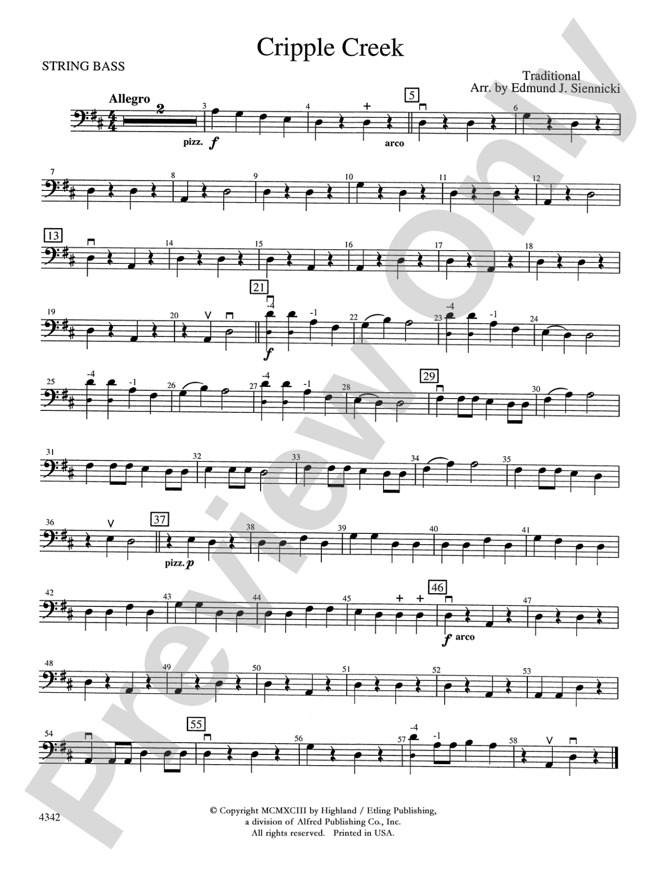 Cripple Creek: String Bass