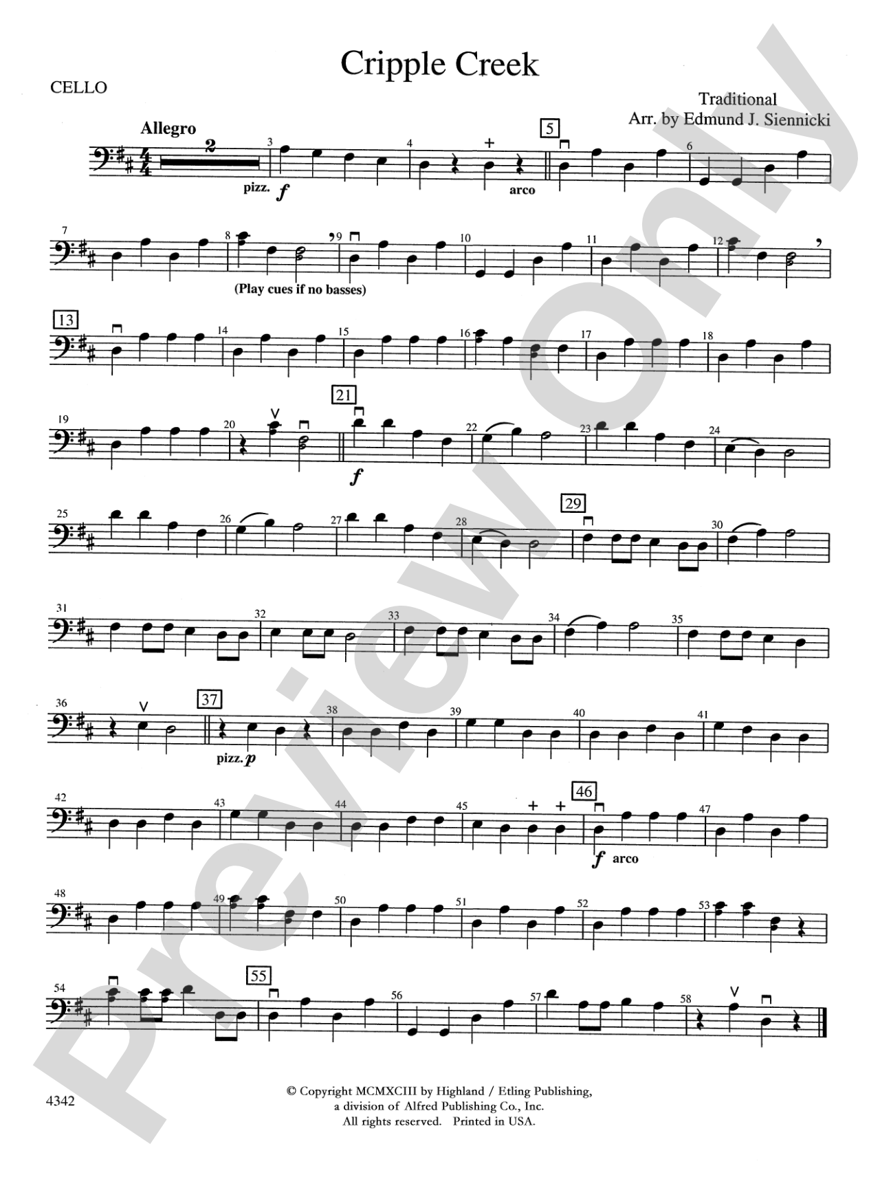 Cripple Creek: Cello