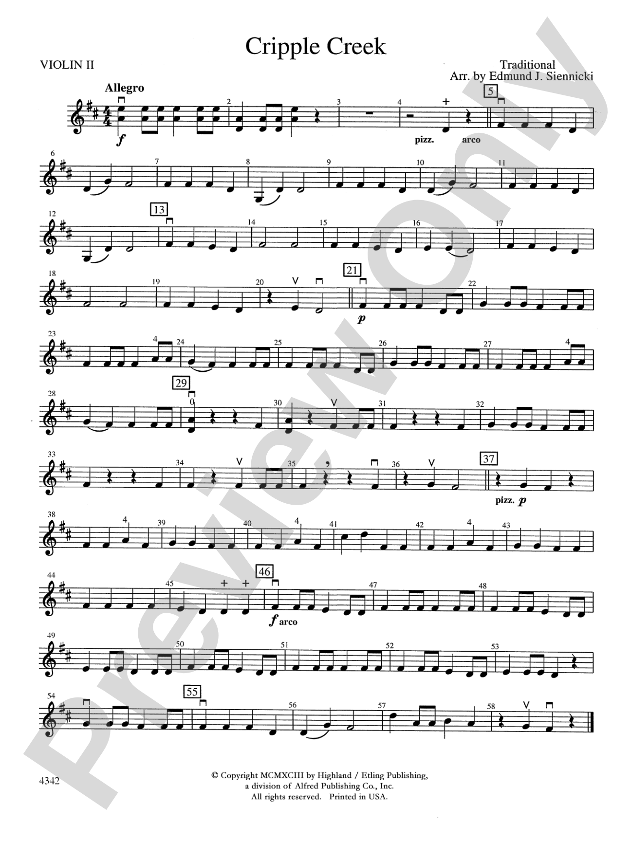 Cripple Creek: 2nd Violin