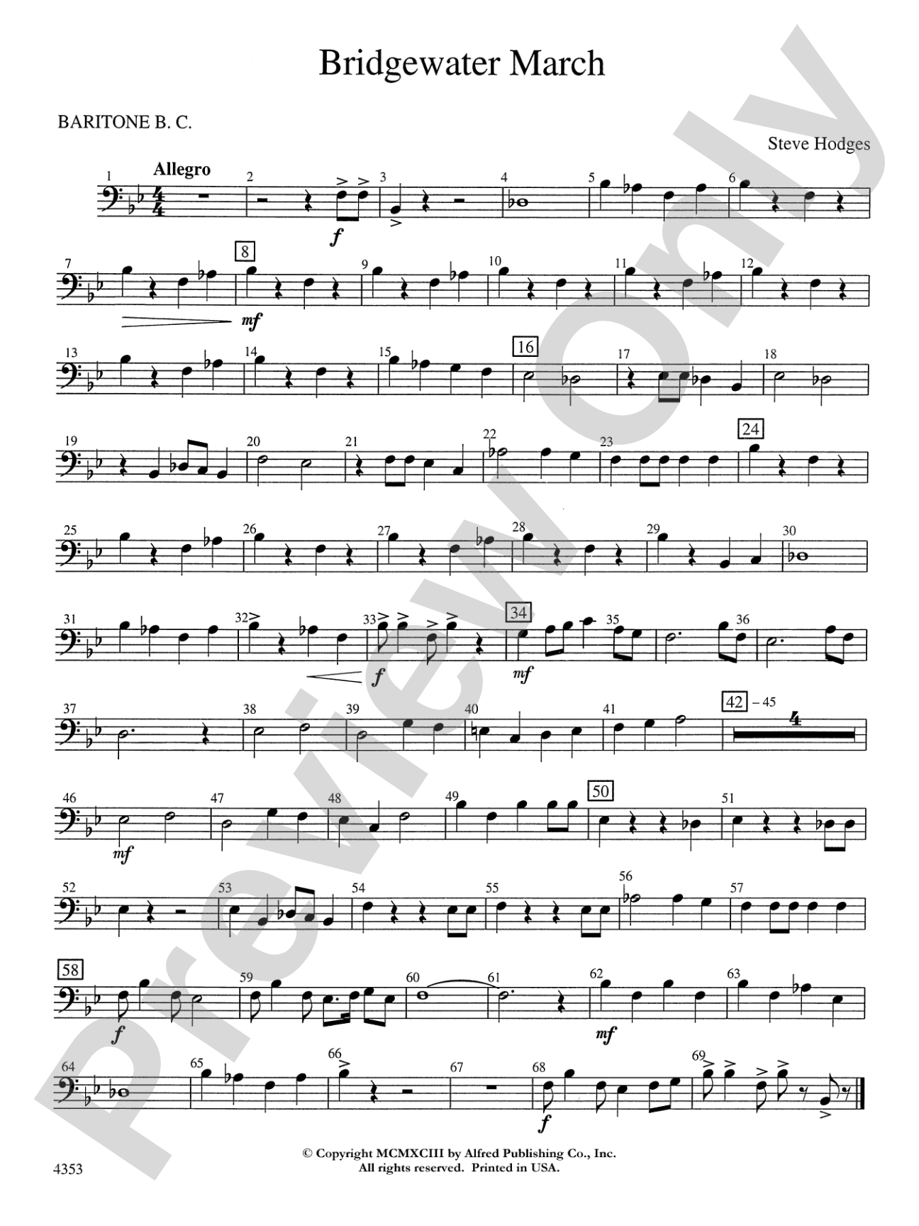 Bridgewater March: Baritone B.C.