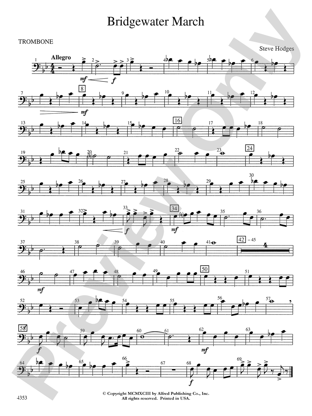 Bridgewater March: 1st Trombone