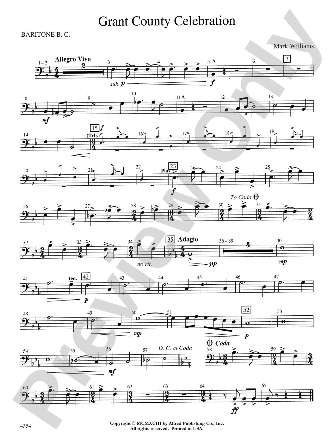 Grant County Celebration: Baritone B.C.