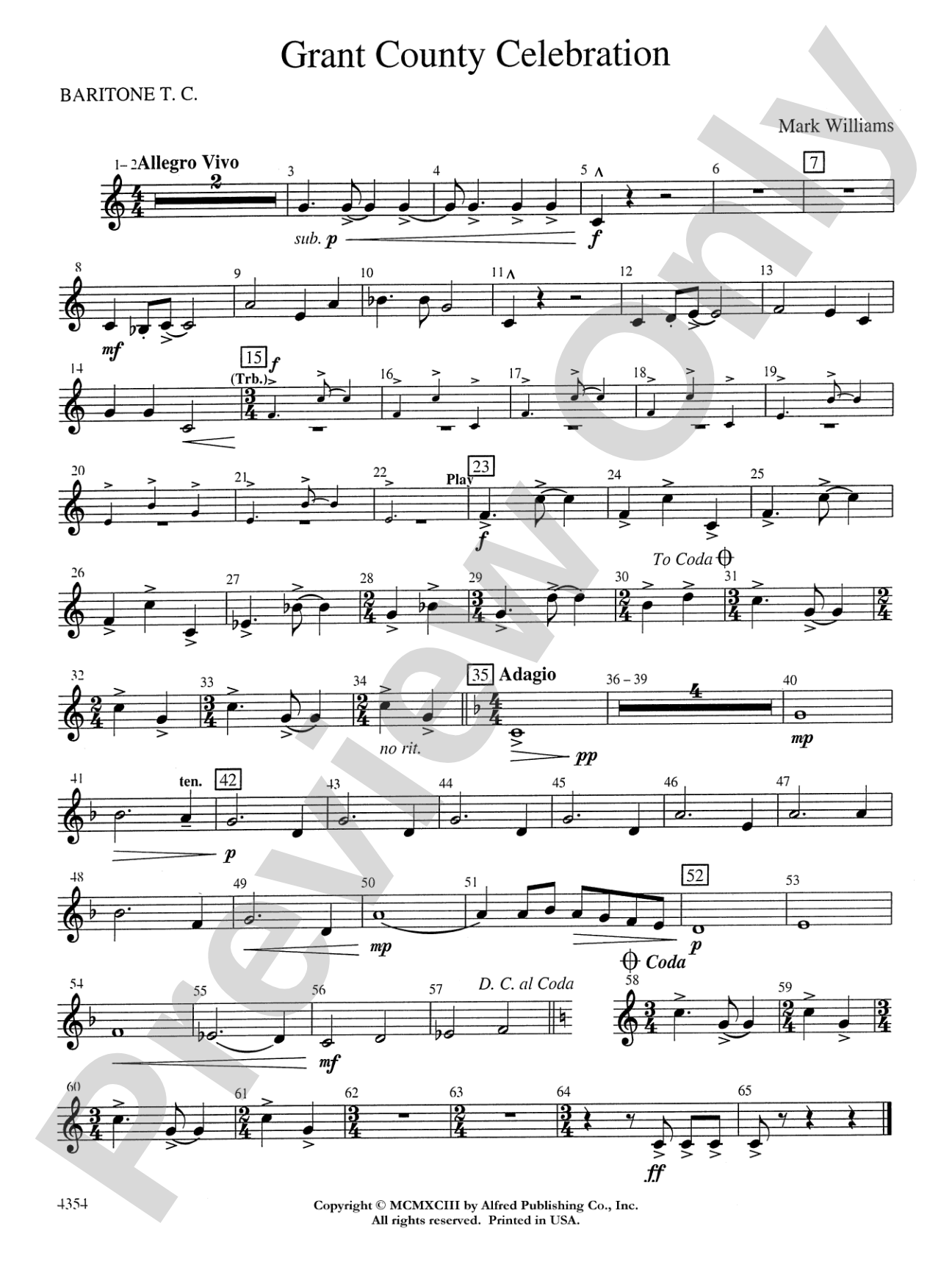 Grant County Celebration: Baritone T.C.