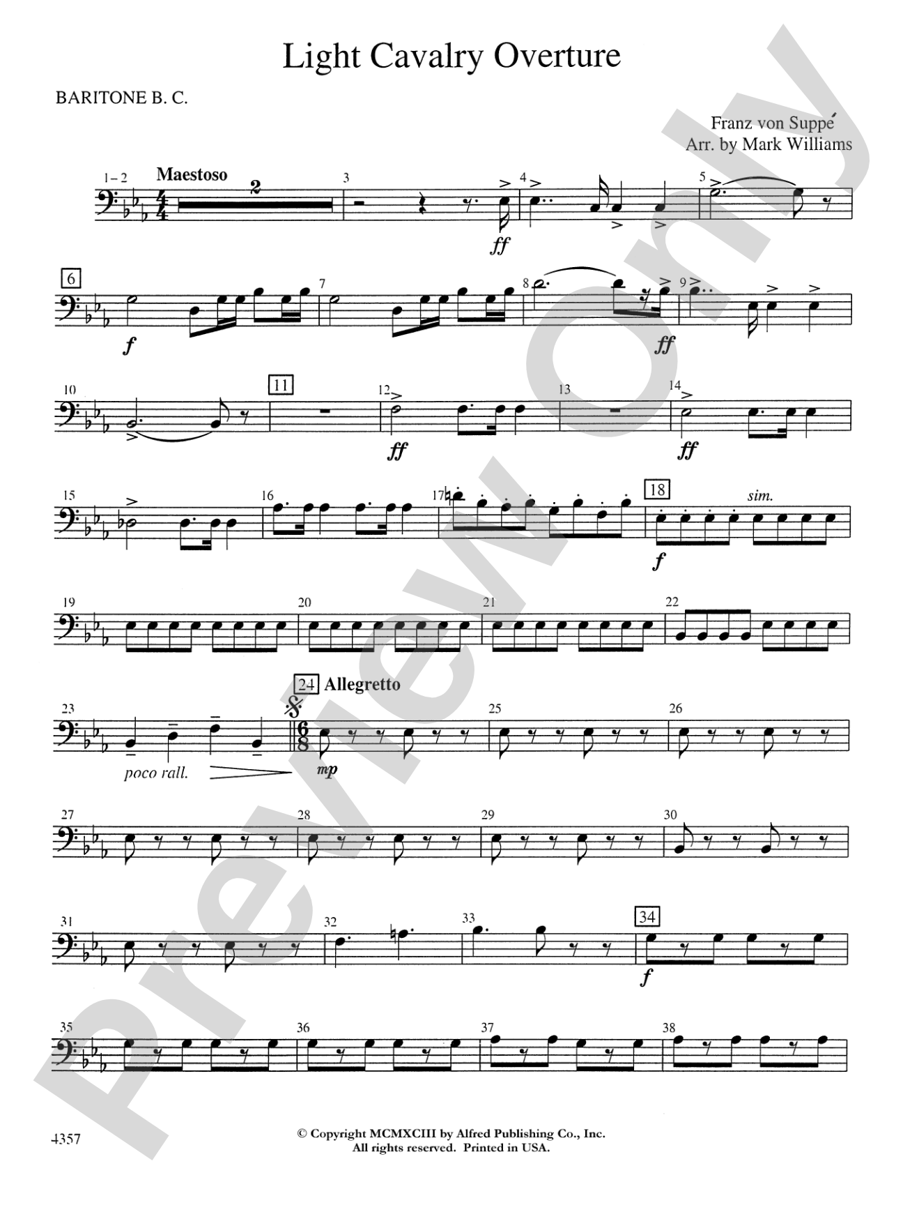 Light Cavalry Overture: Baritone B.C.