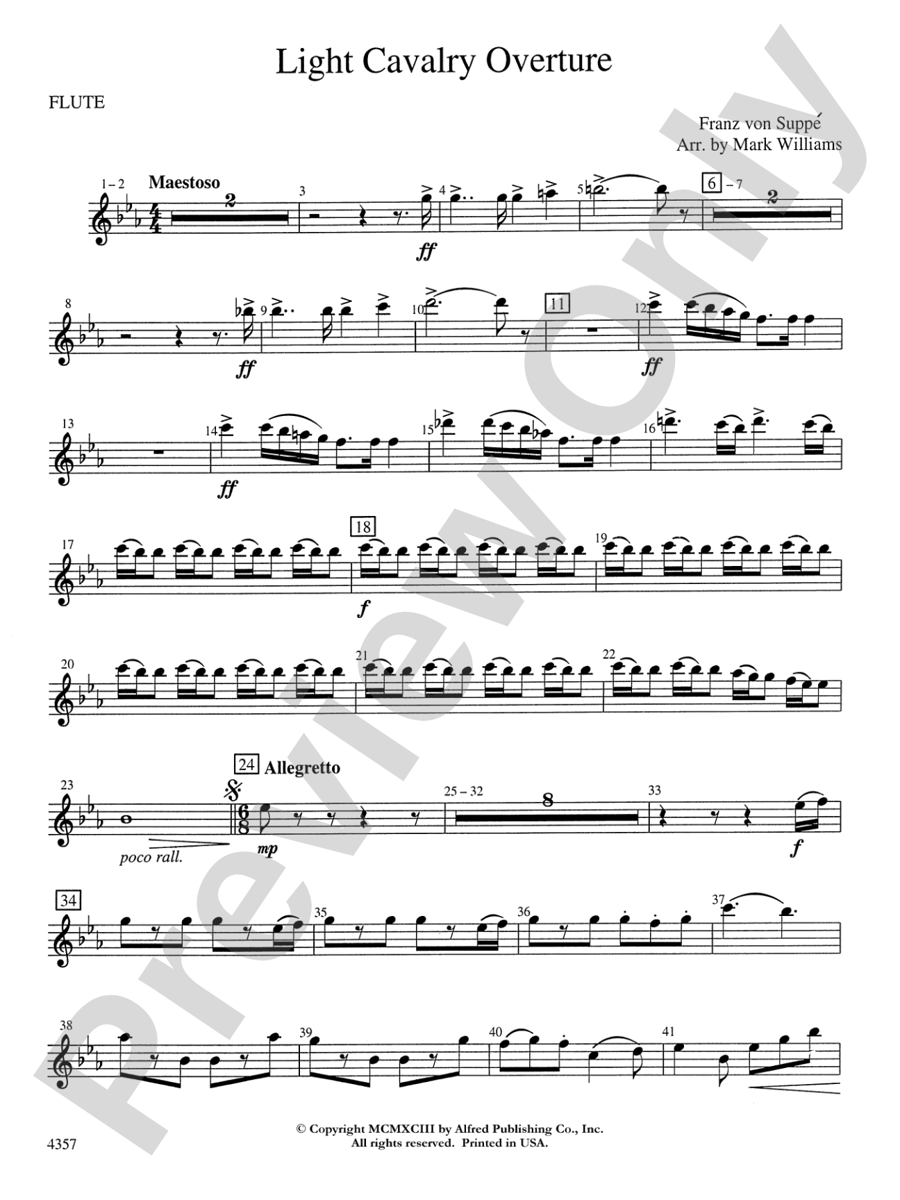 Light Cavalry Overture: Flute